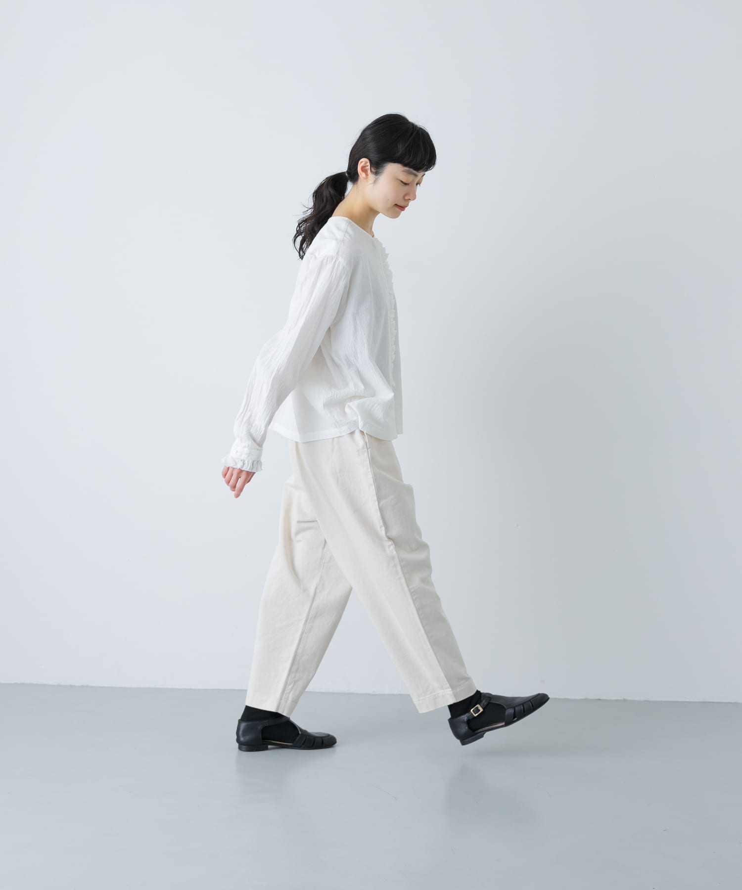 ドリルルーズサルエルパンツ NATURAL 0