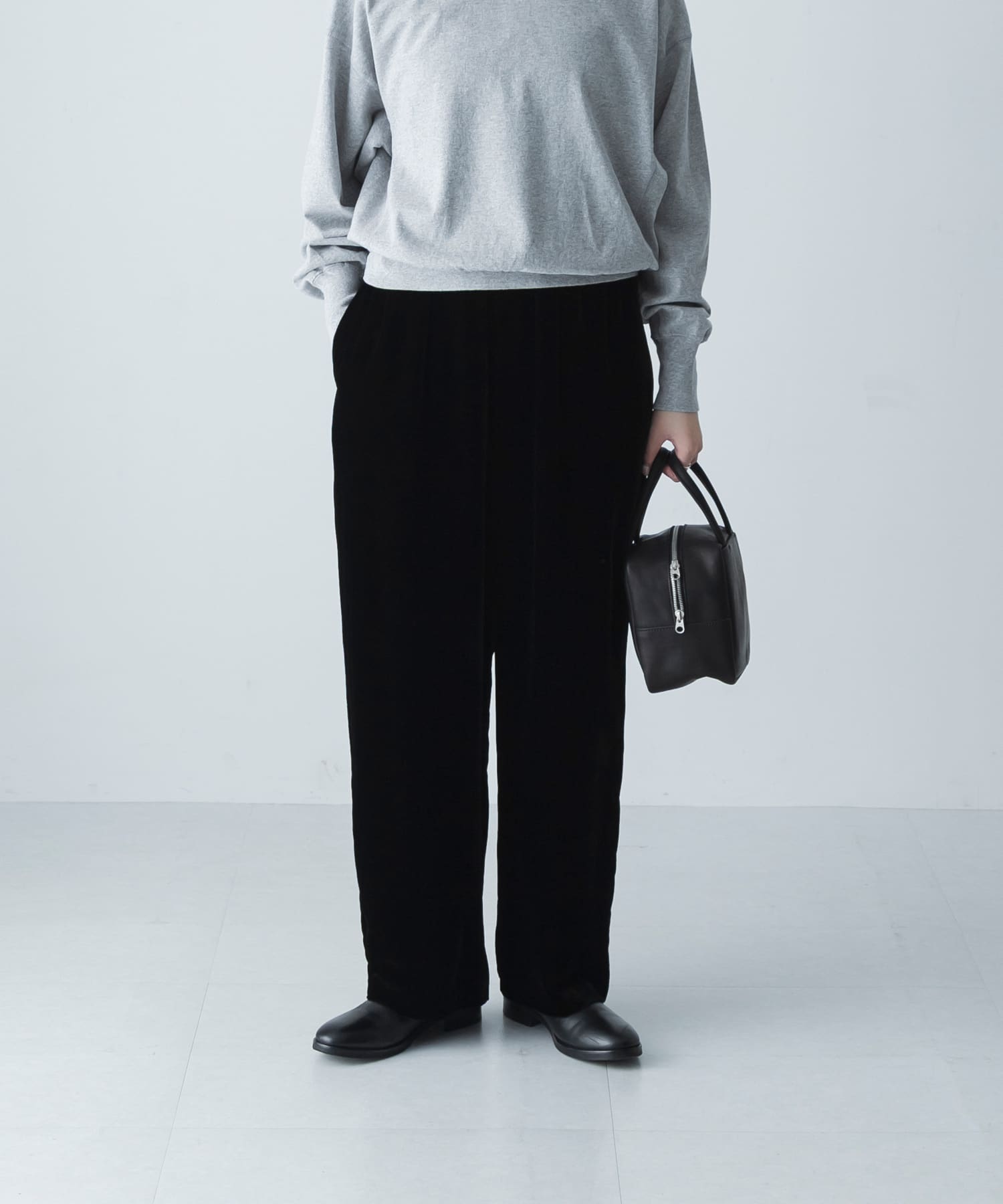レーヨンシルクベルベットパンツ