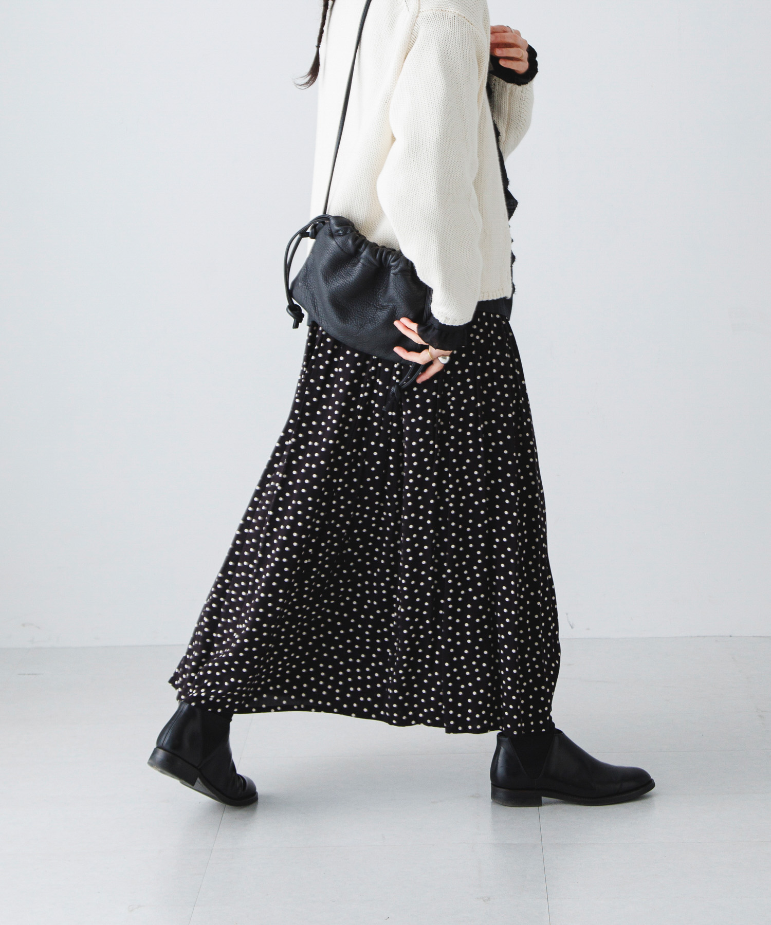 ドットギャザースカート