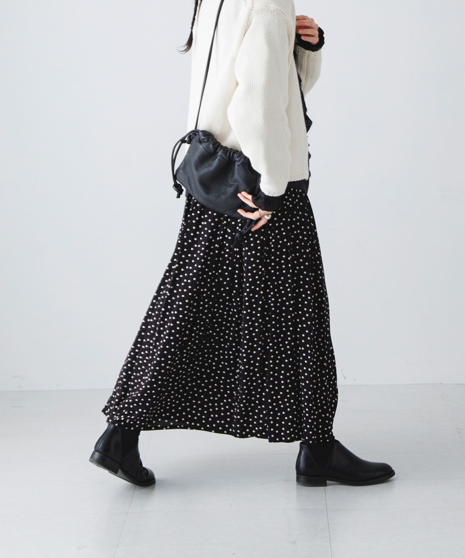 ドットギャザースカート