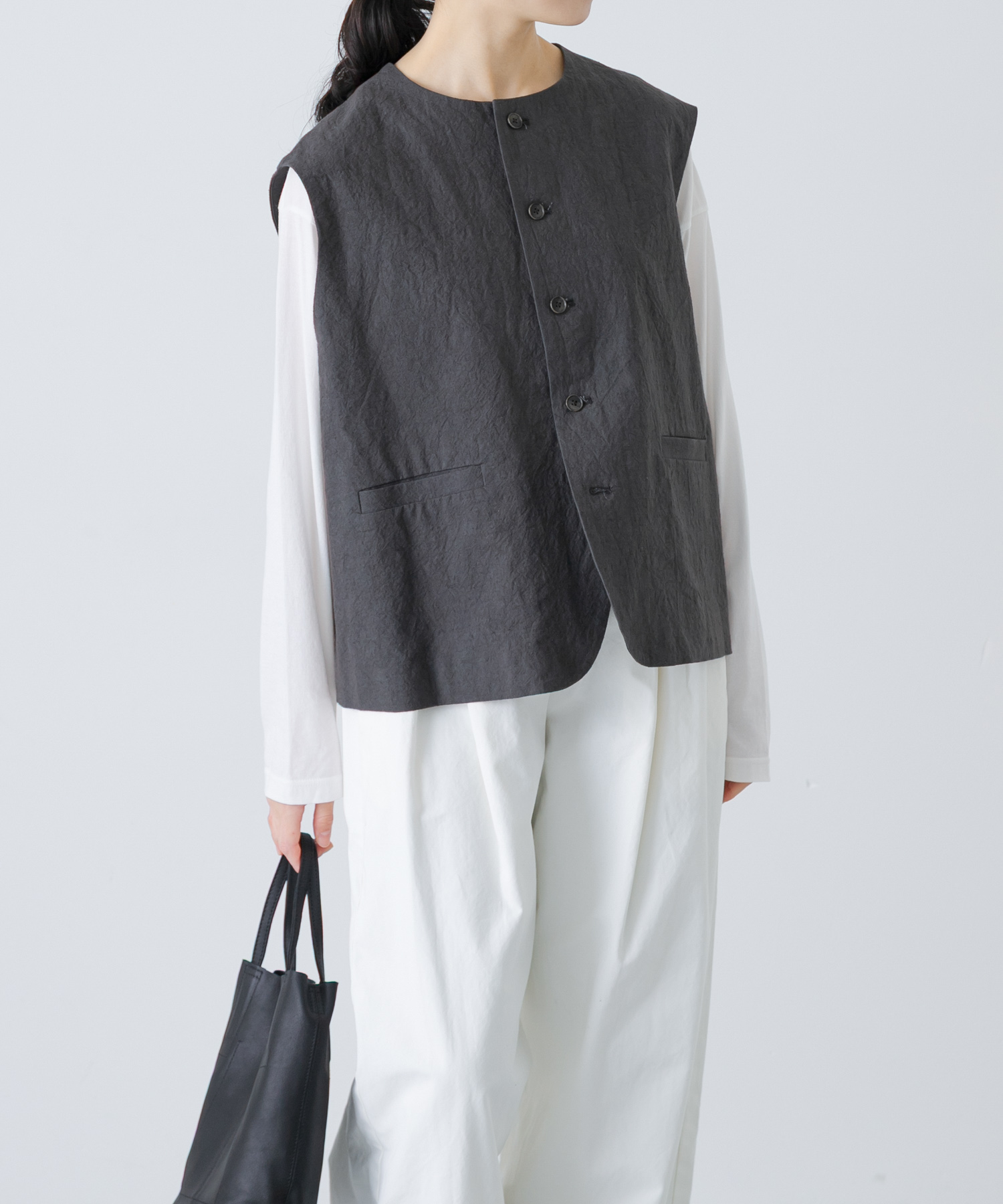 リネンコットンワイドベスト
