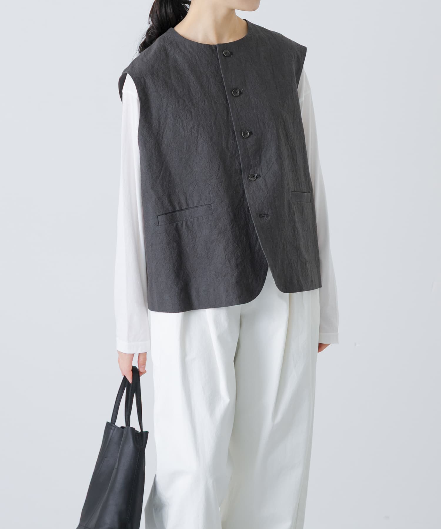 リネンコットンワイドベスト