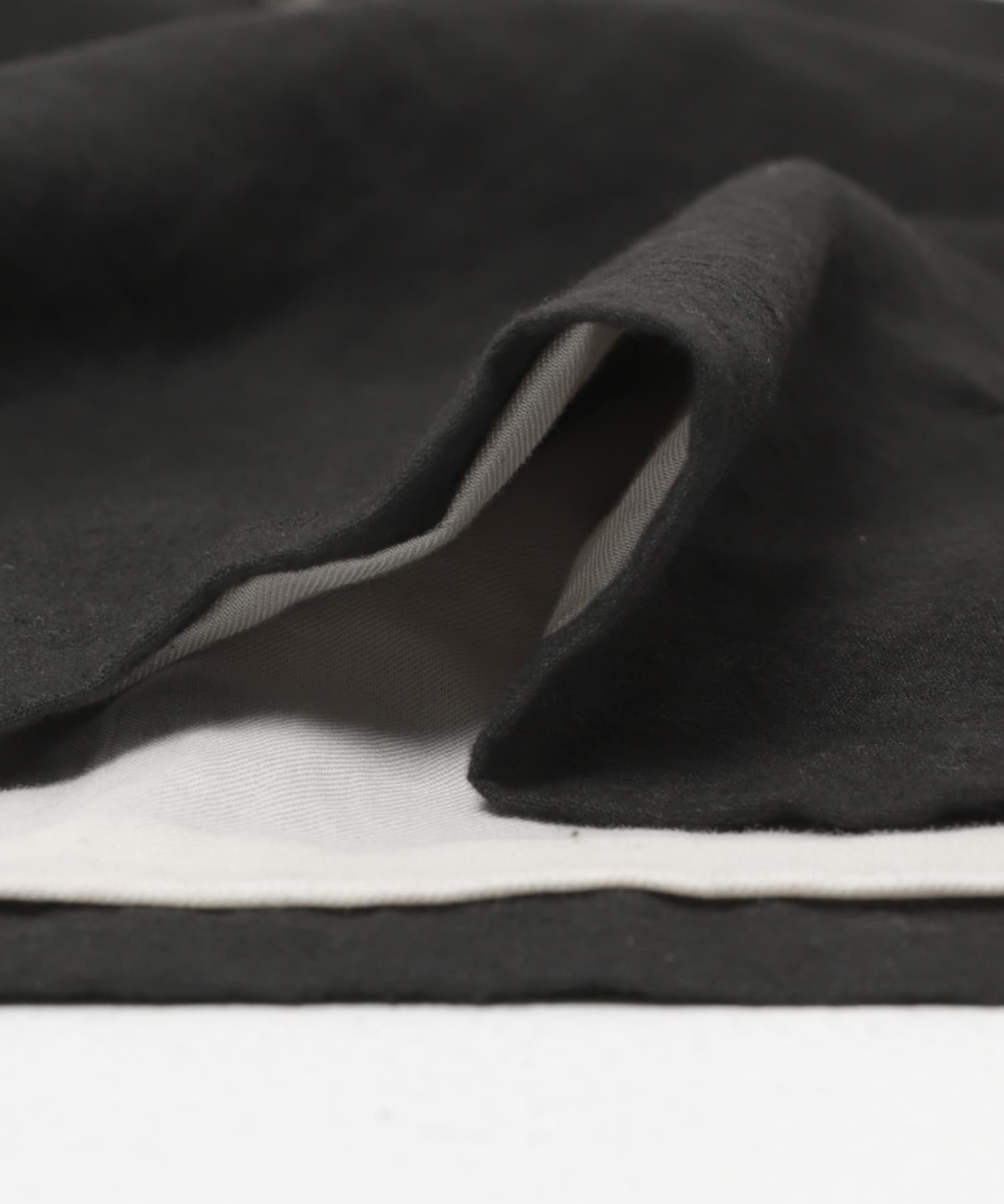 リネンコットンワイドベスト BLACK Free