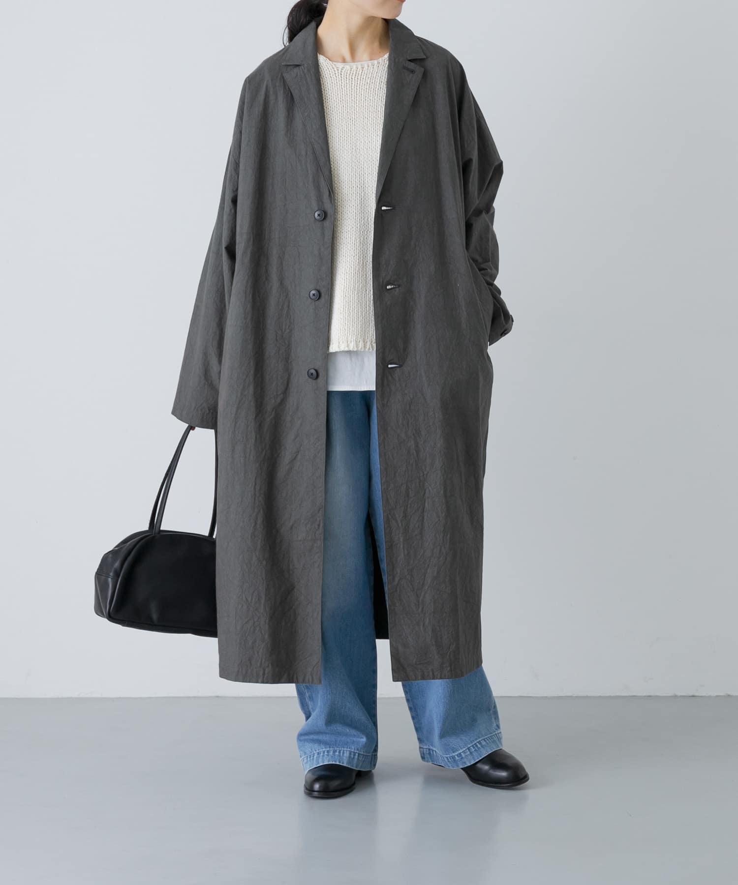 テーラードカラーショップコート