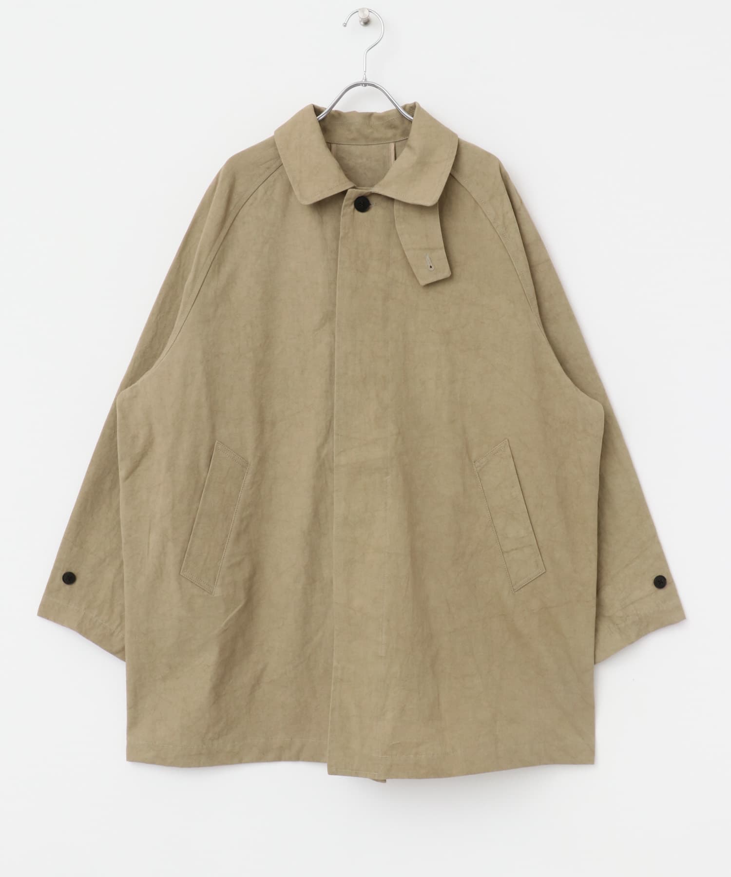 コットンバックタックショートコート BEIGE Free
