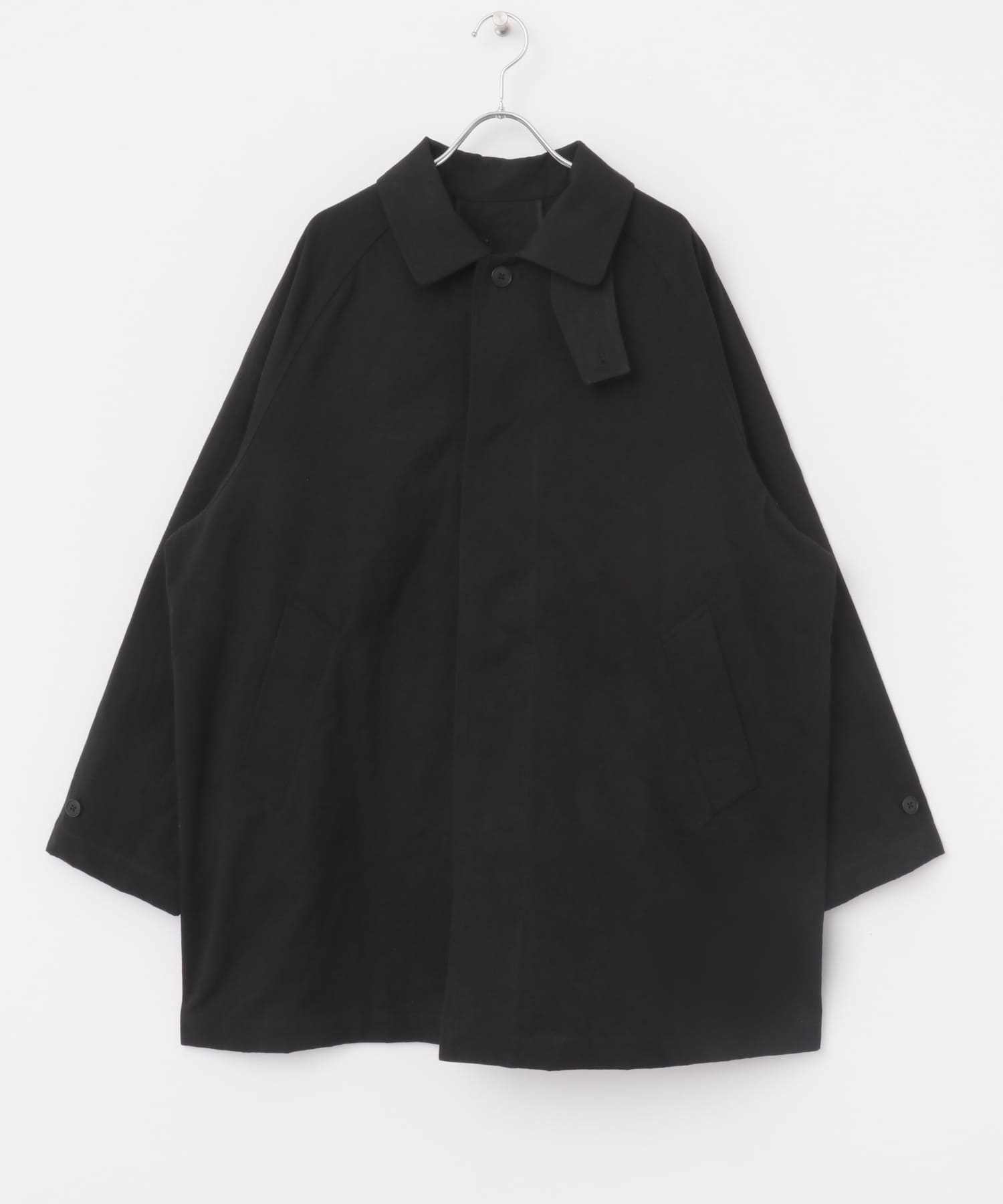 コットンバックタックショートコート BLACK Free