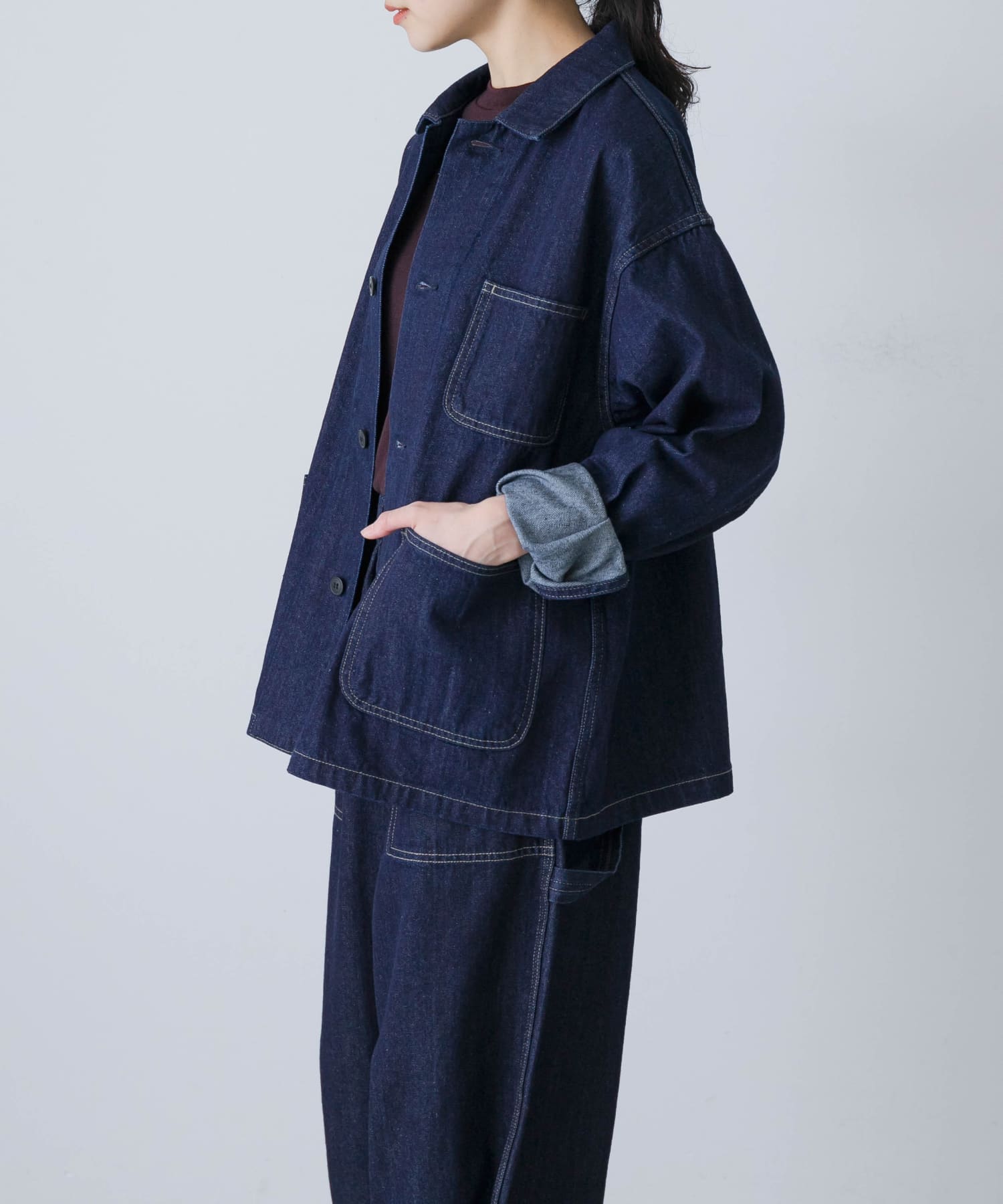 『ユニセックス』デニムカバーオール