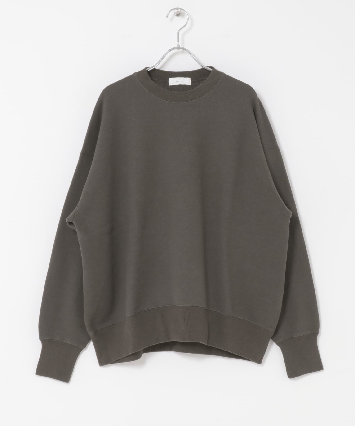 コットンリヨセルスウェットプルオーバー CHARCOAL FREE