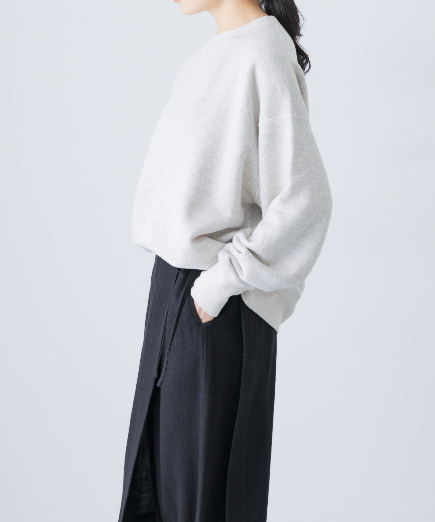 コットンリヨセルスウェットプルオーバー