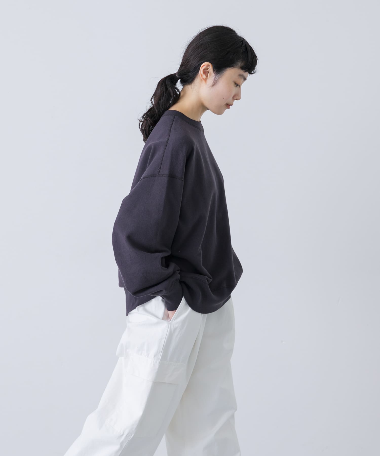 ユニセックス』コットンクルーネックスウェットプルオーバー(1