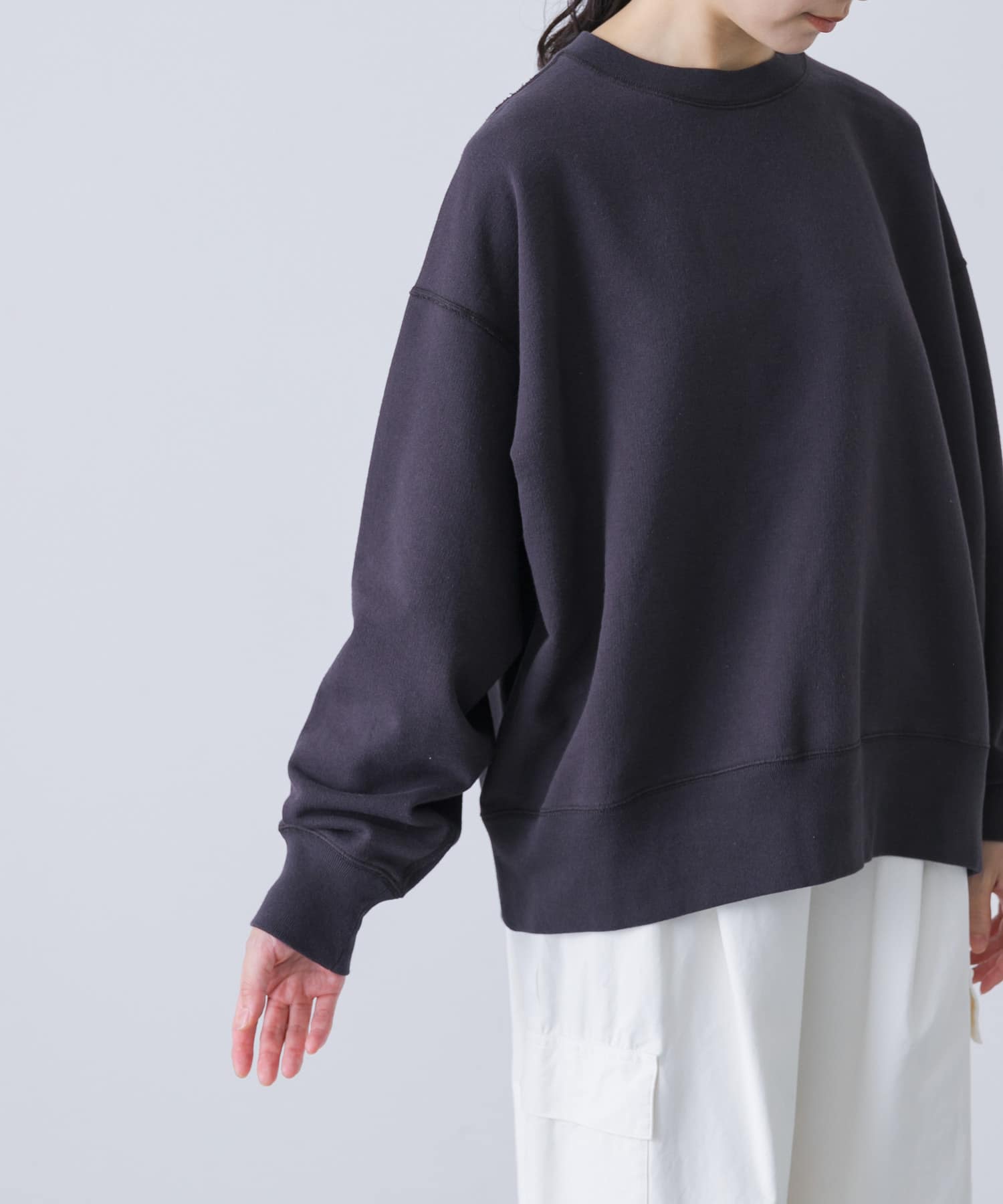 ユニセックス』コットンクルーネックスウェットプルオーバー(1