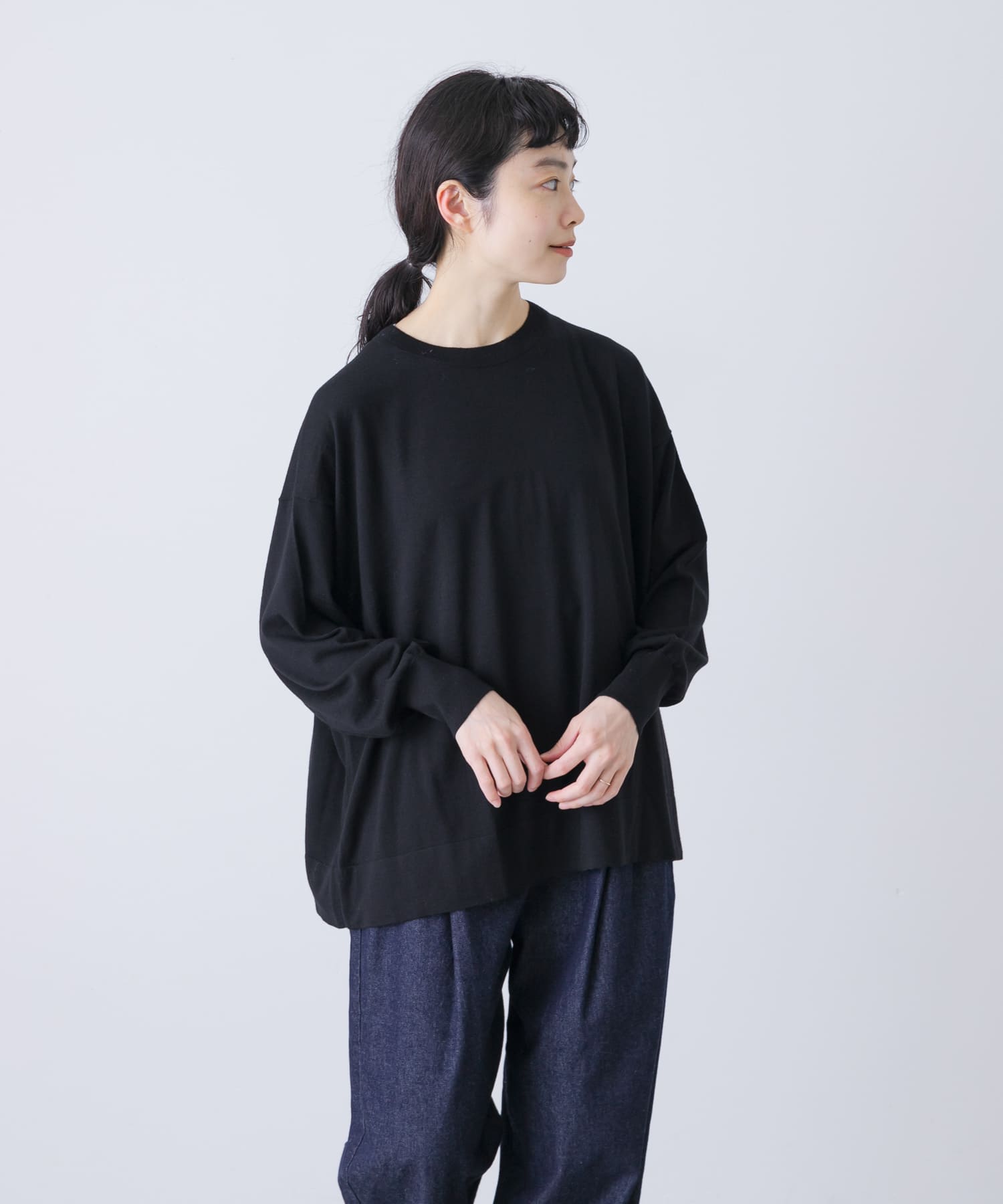 ウールハイゲージクルーネック