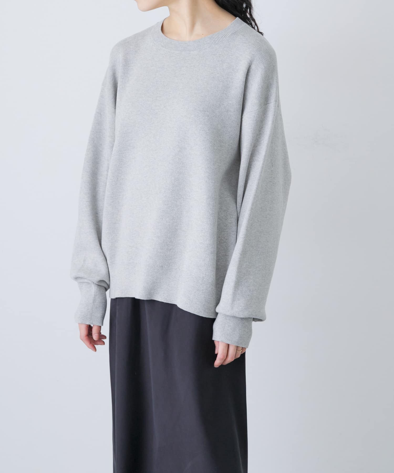 コットンカシミヤプルオーバー