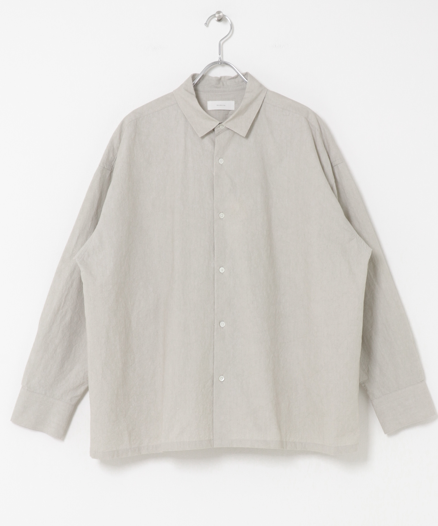 『2サイズ展開』コットンレギュラーカラーボックスシャツ L/GRAY 1