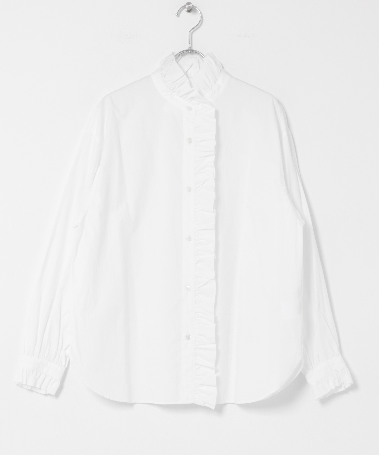 Ruffle collar shirt