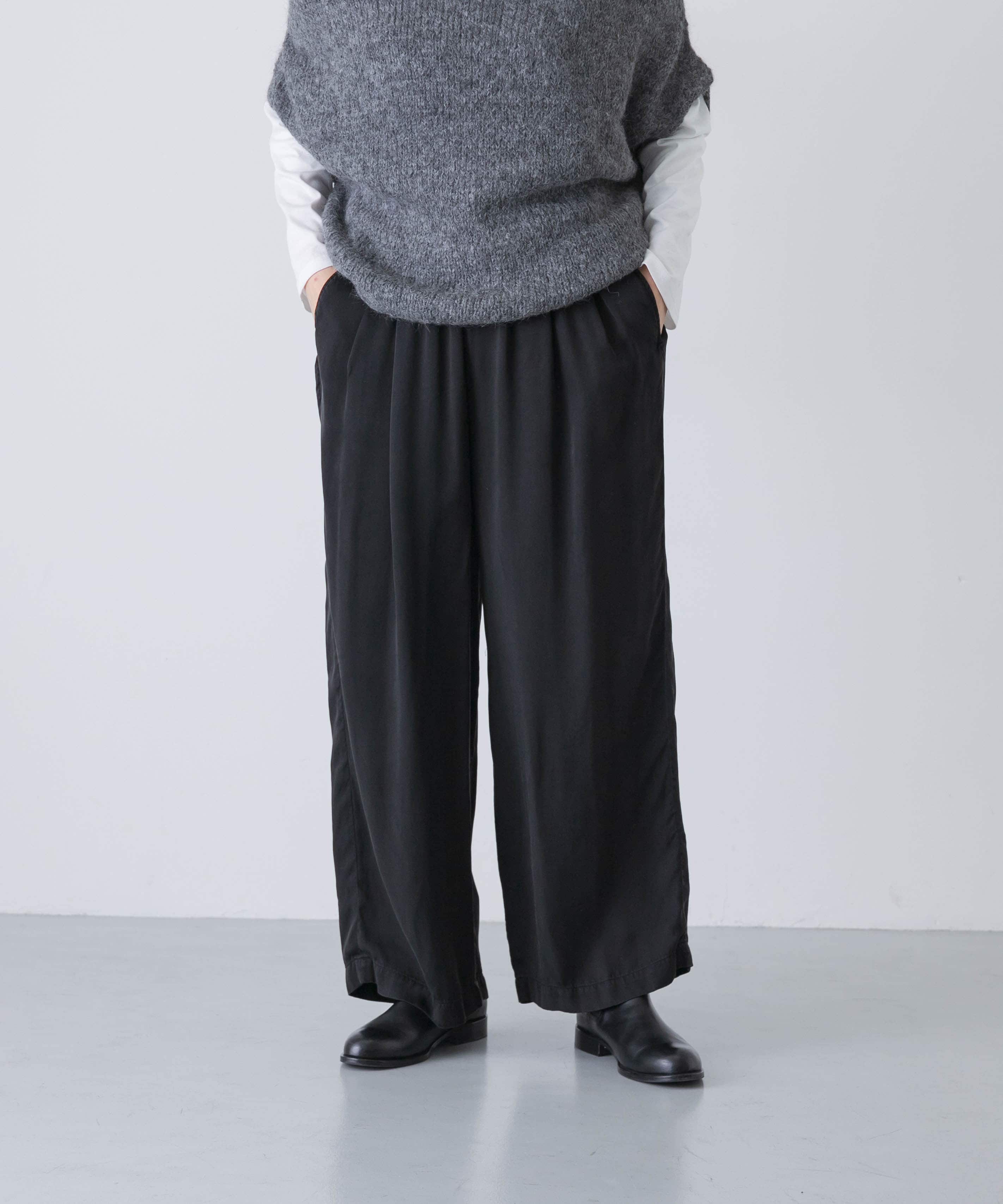 キュプラウォッシュドパンツ