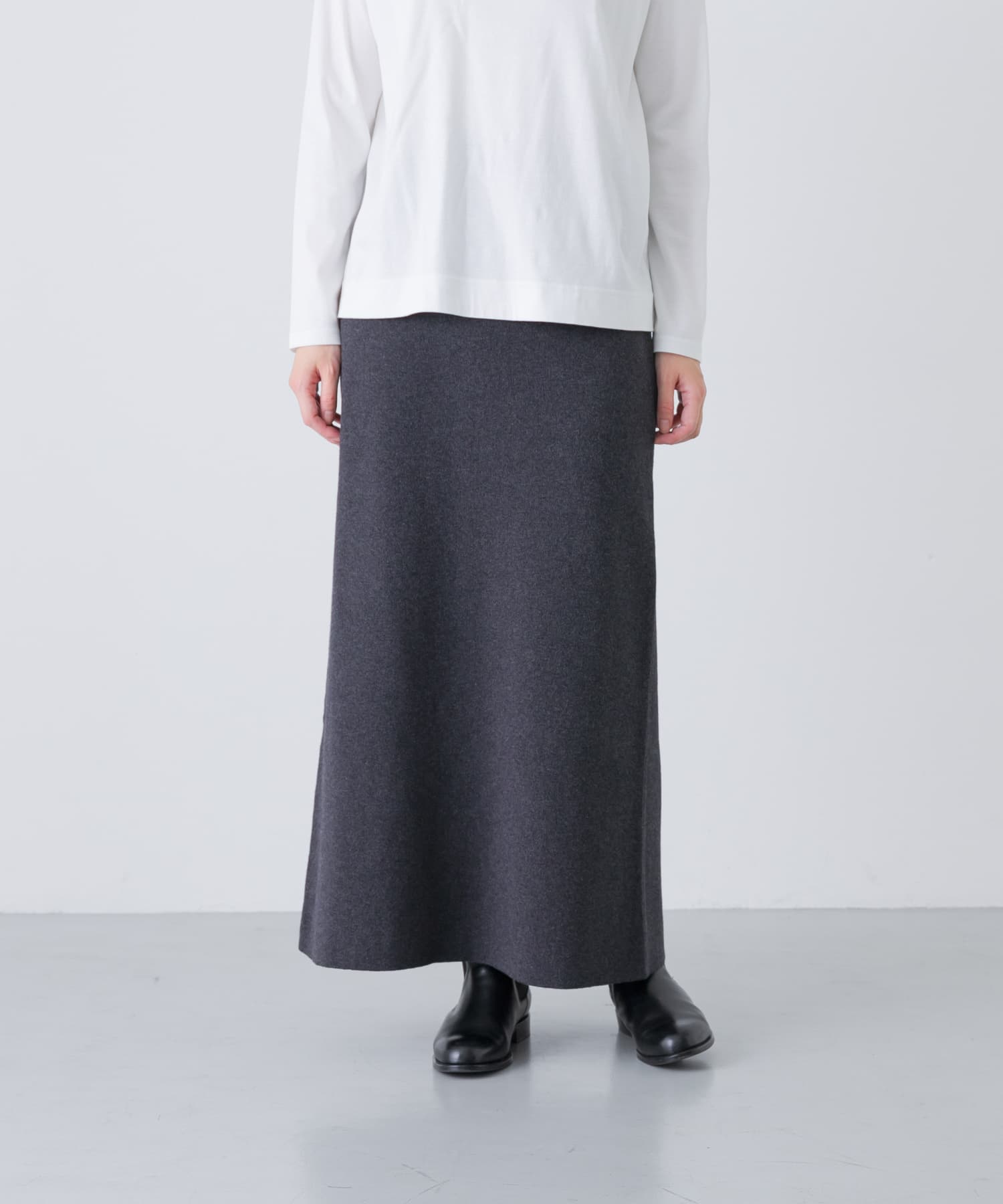 コットンカシミヤニットスカート