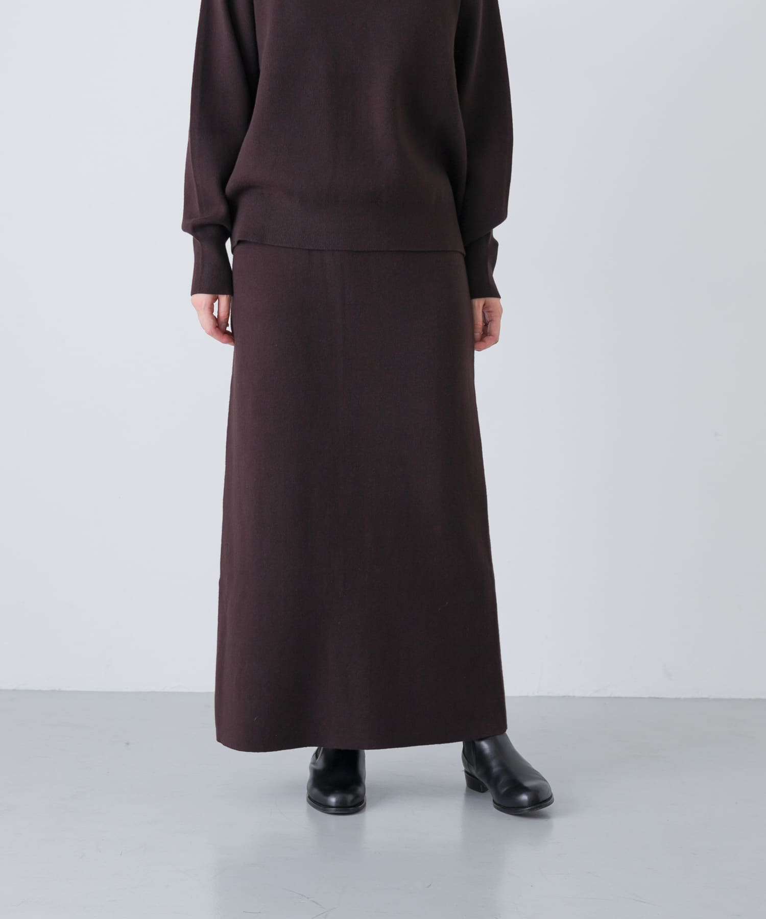 コットンカシミヤニットスカート