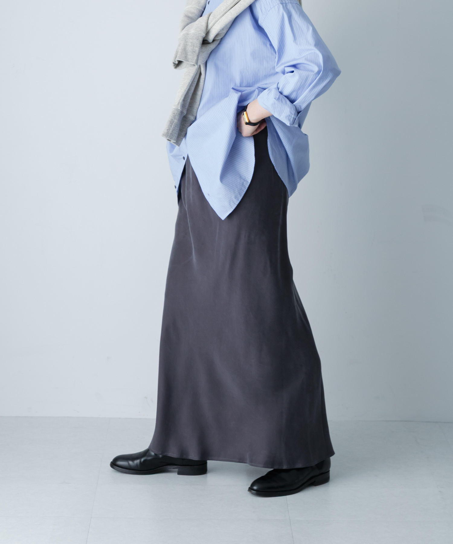 『2サイズ展開』ハイカウントキュプラスカート