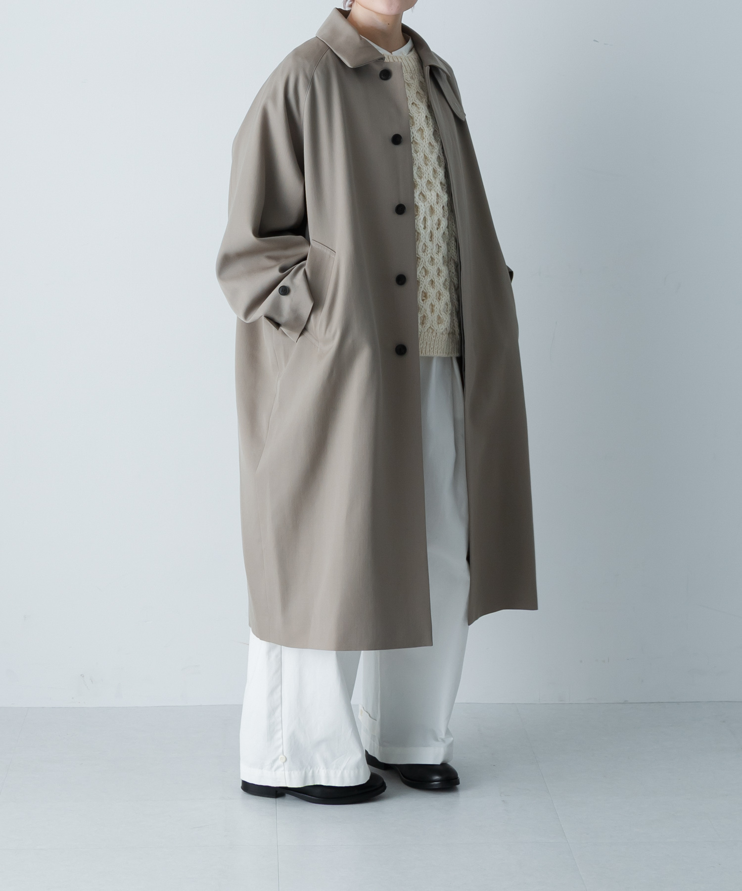 ウーステッドウールコート