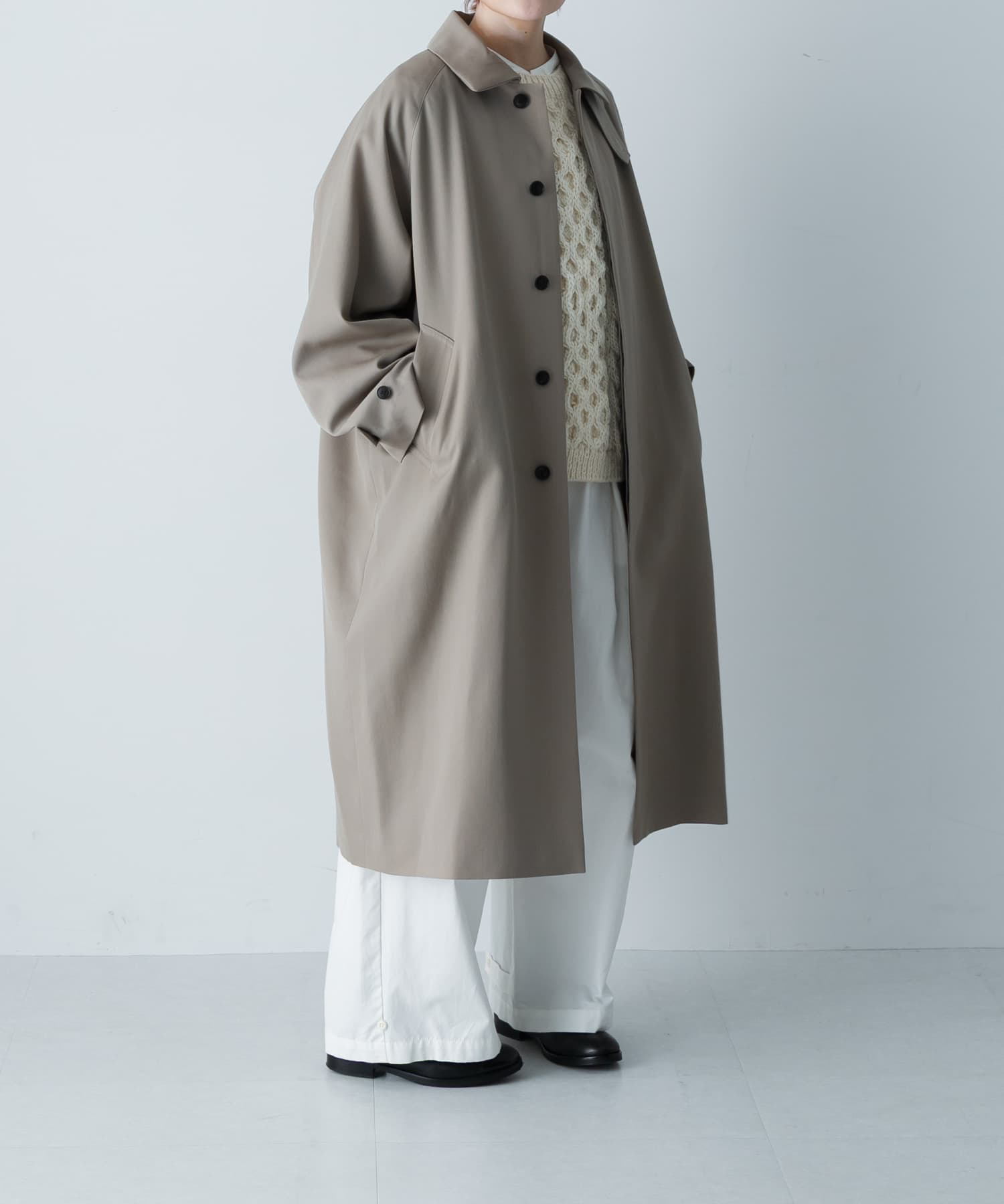 ウーステッドウールコート