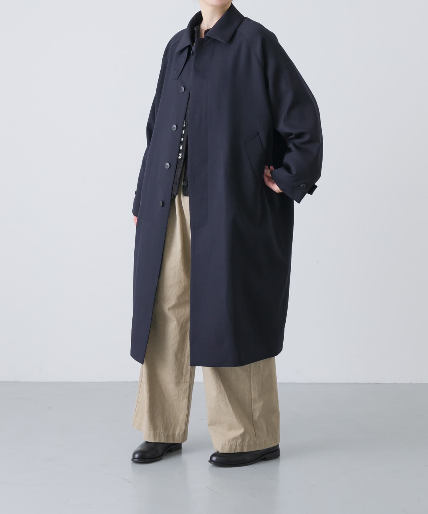 ウーステッドウールコート