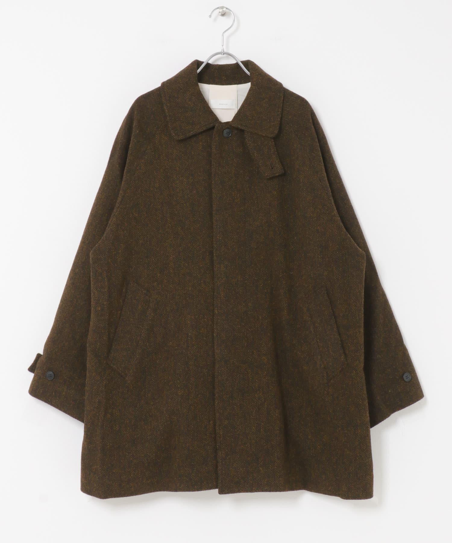 Wool short coat BROWN FREE