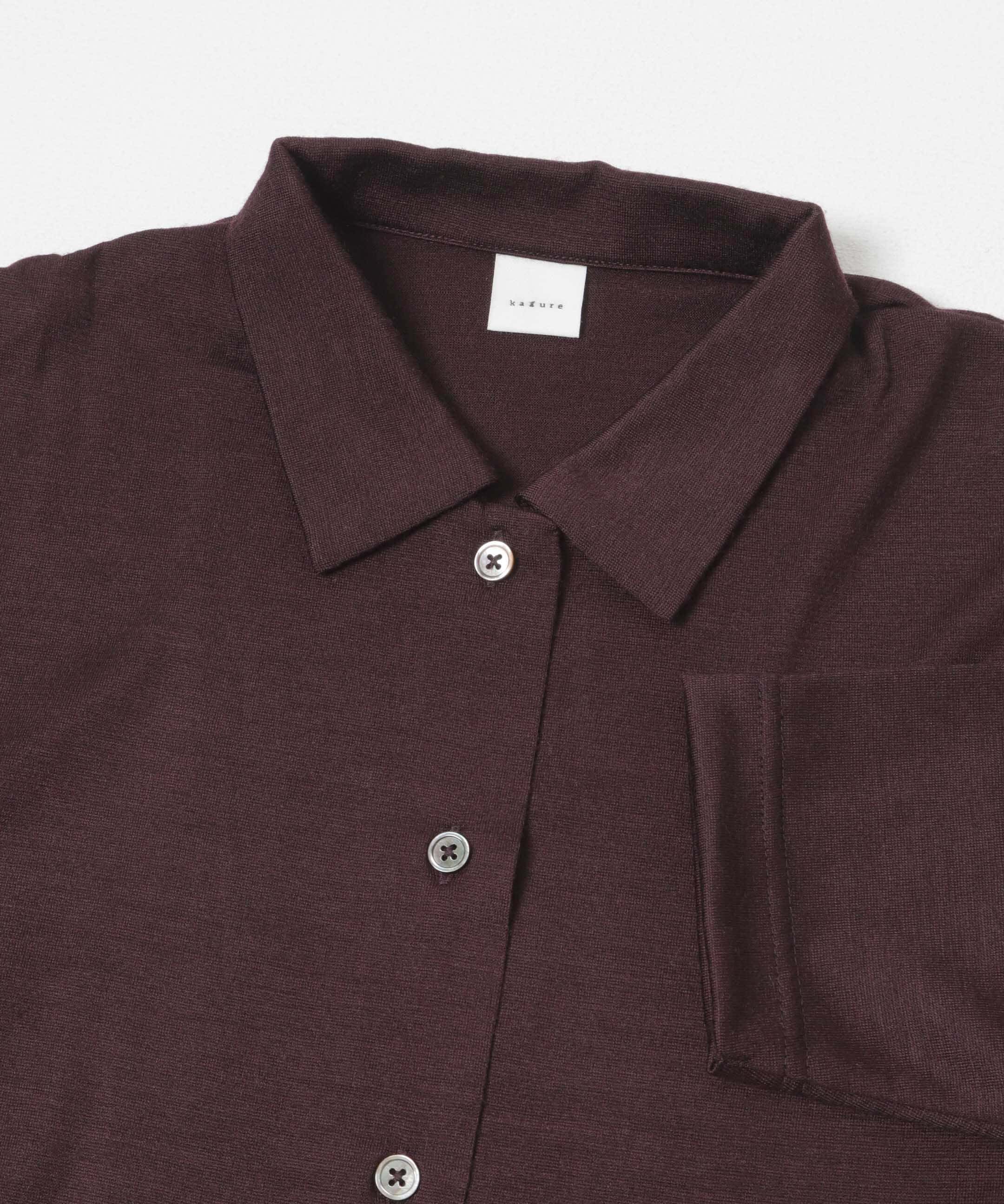 ウォッシャブルウールカットシャツ BROWN Free
