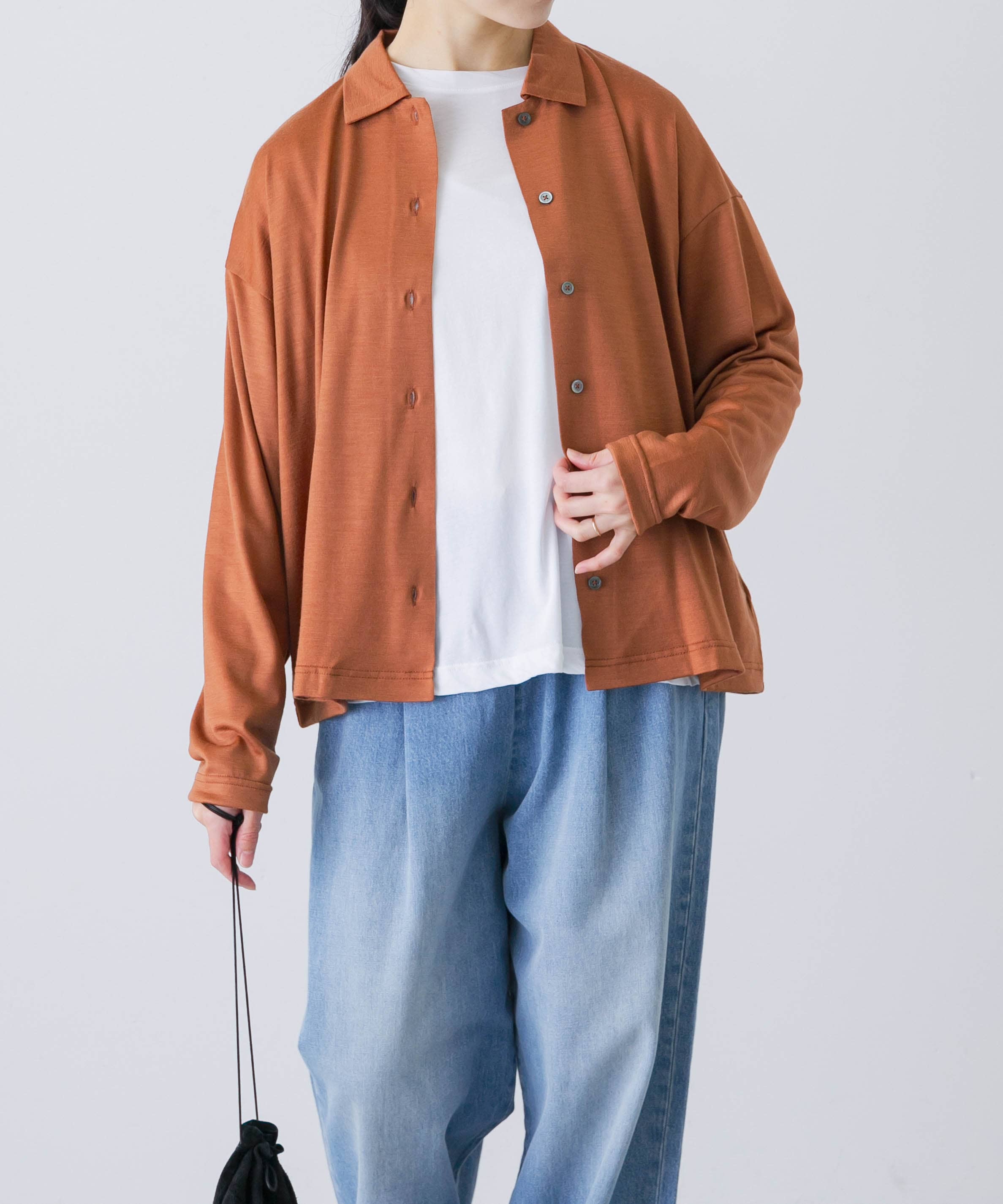 ウォッシャブルウールカットシャツ