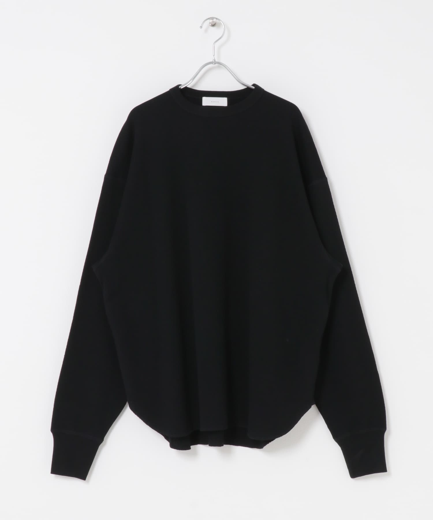 サーマルクルーネックプルオーバー BLACK Free