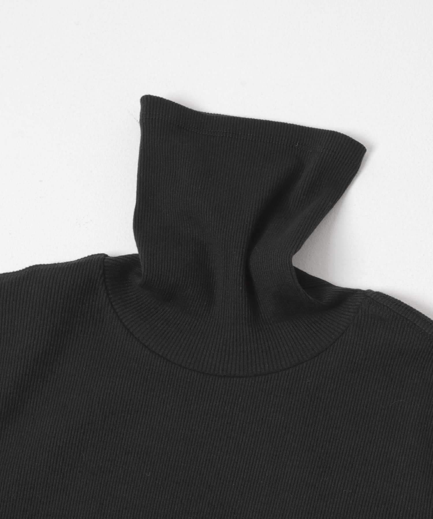 コットンウールテレコタートルカットソー BLACK Free