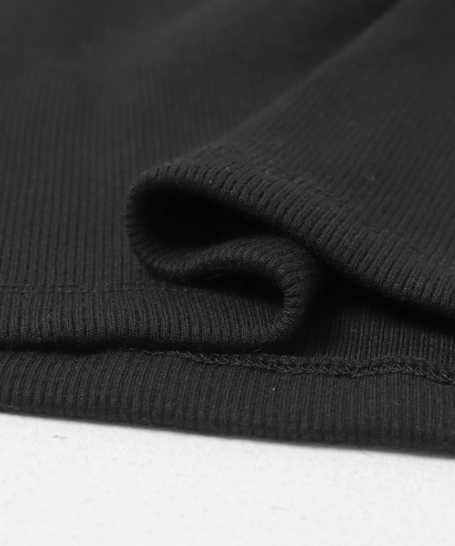 コットンウールテレコタートルカットソー BLACK Free