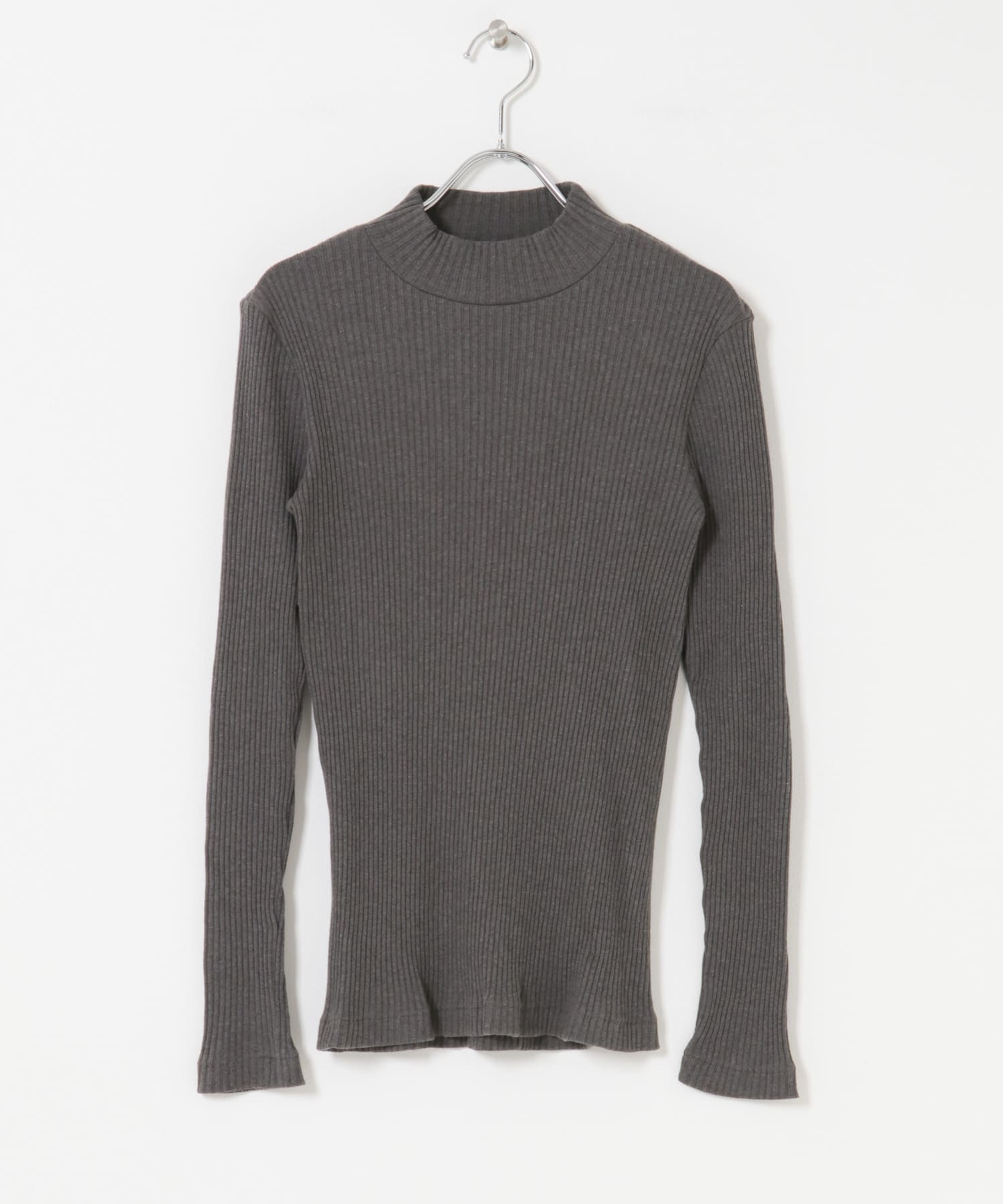 ヤクコットンハイネックカットソー CHARCOAL Free