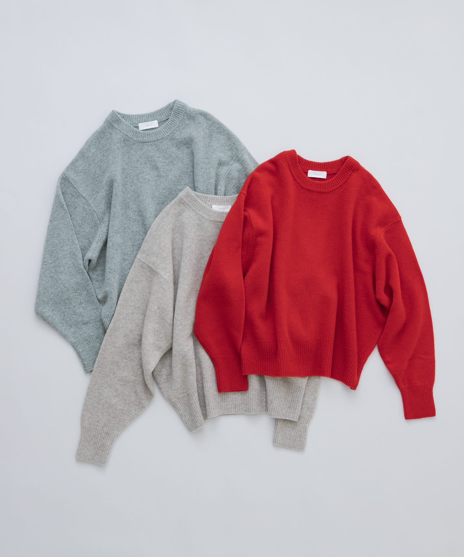 ハミルトンクルーネックニット RED Free