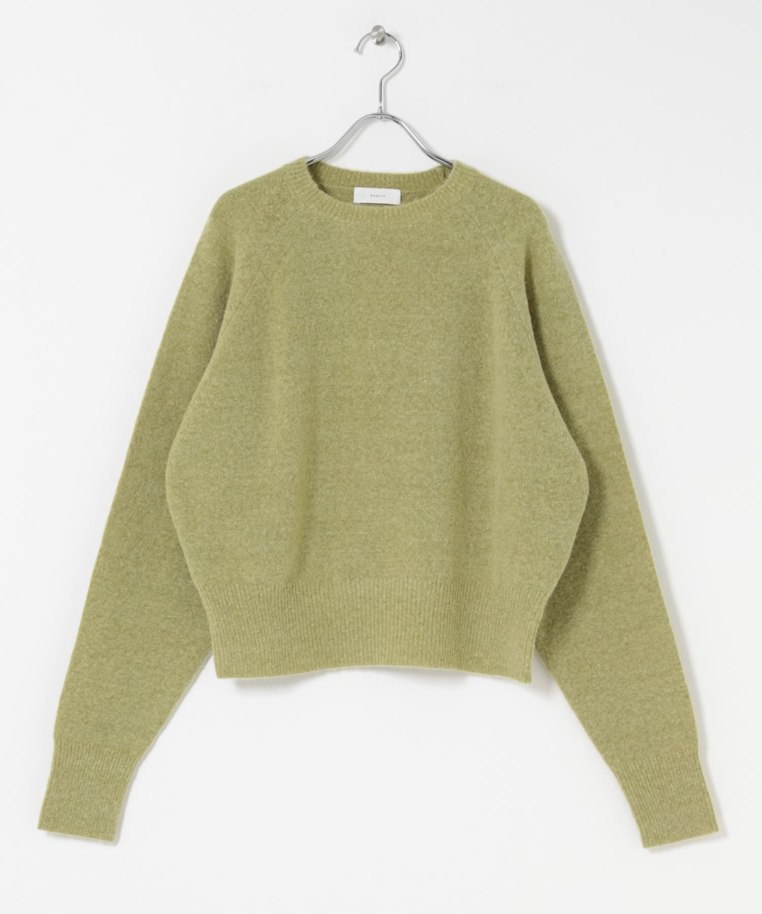 アルパカクルーネックニット YELLOW Free