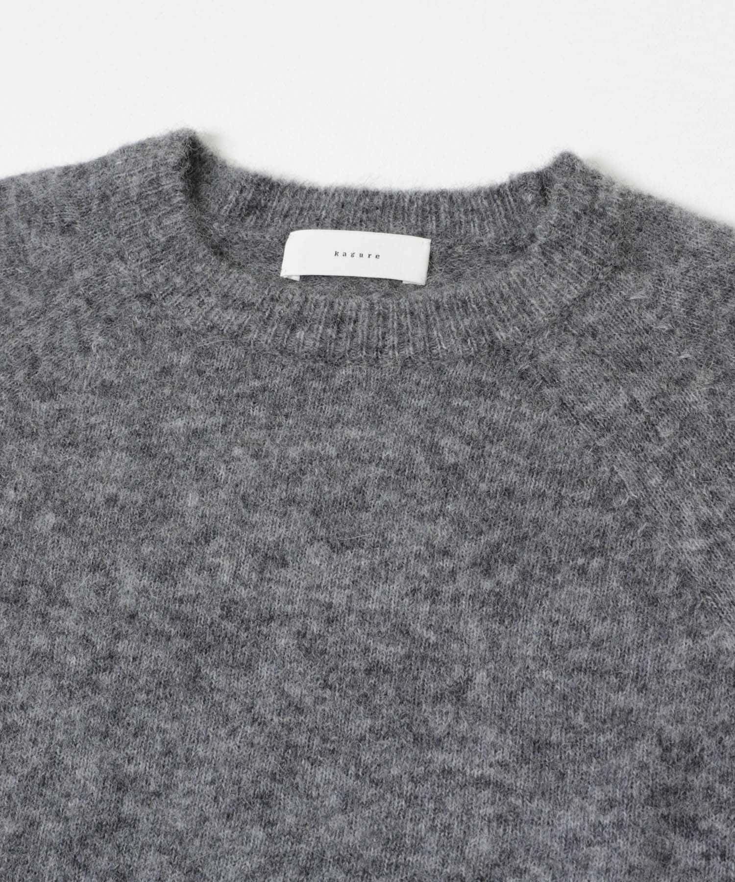 アルパカクルーネックニット GRAY Free