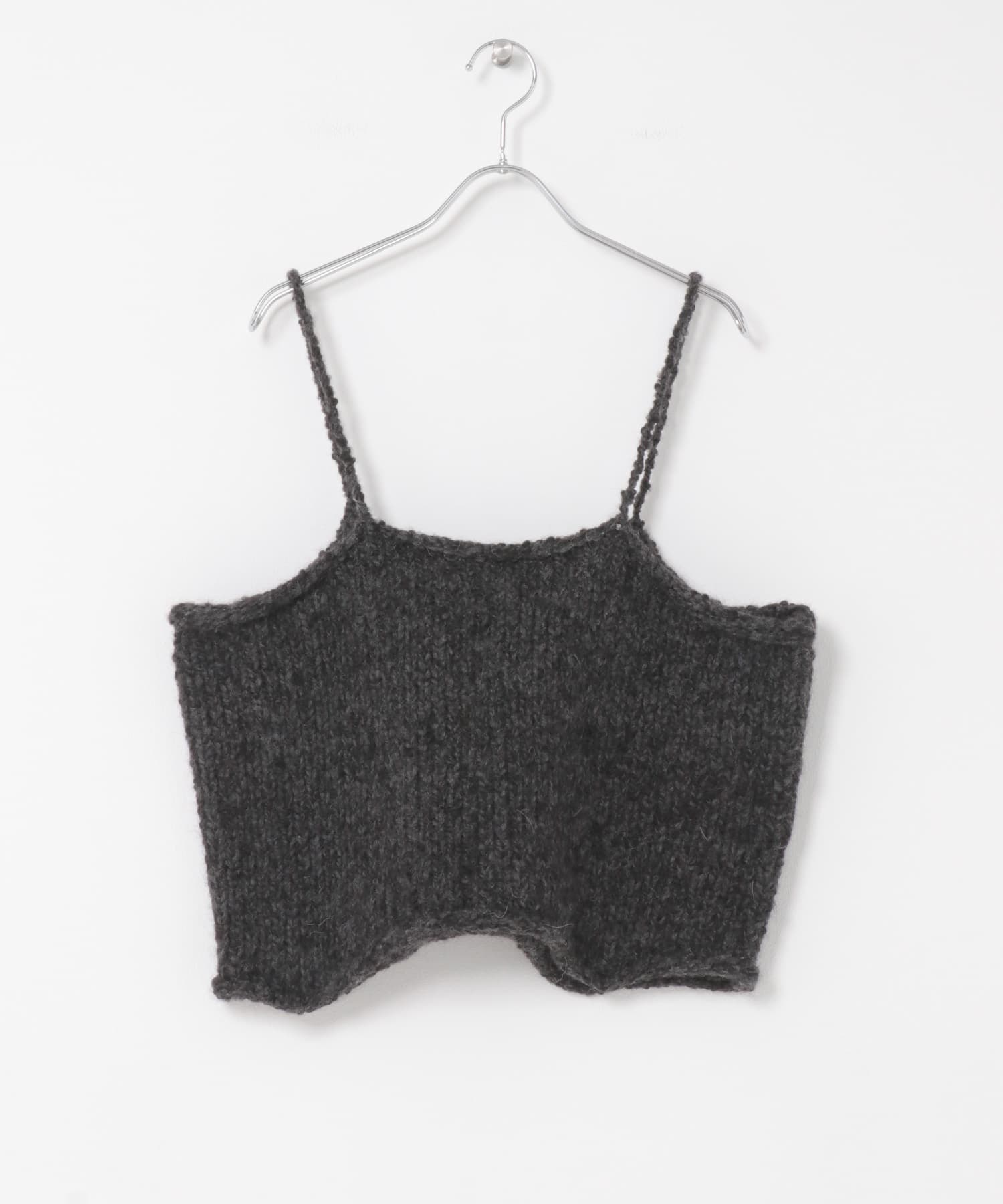 アルパカウールブークレニットキャミ CHARCOAL Free