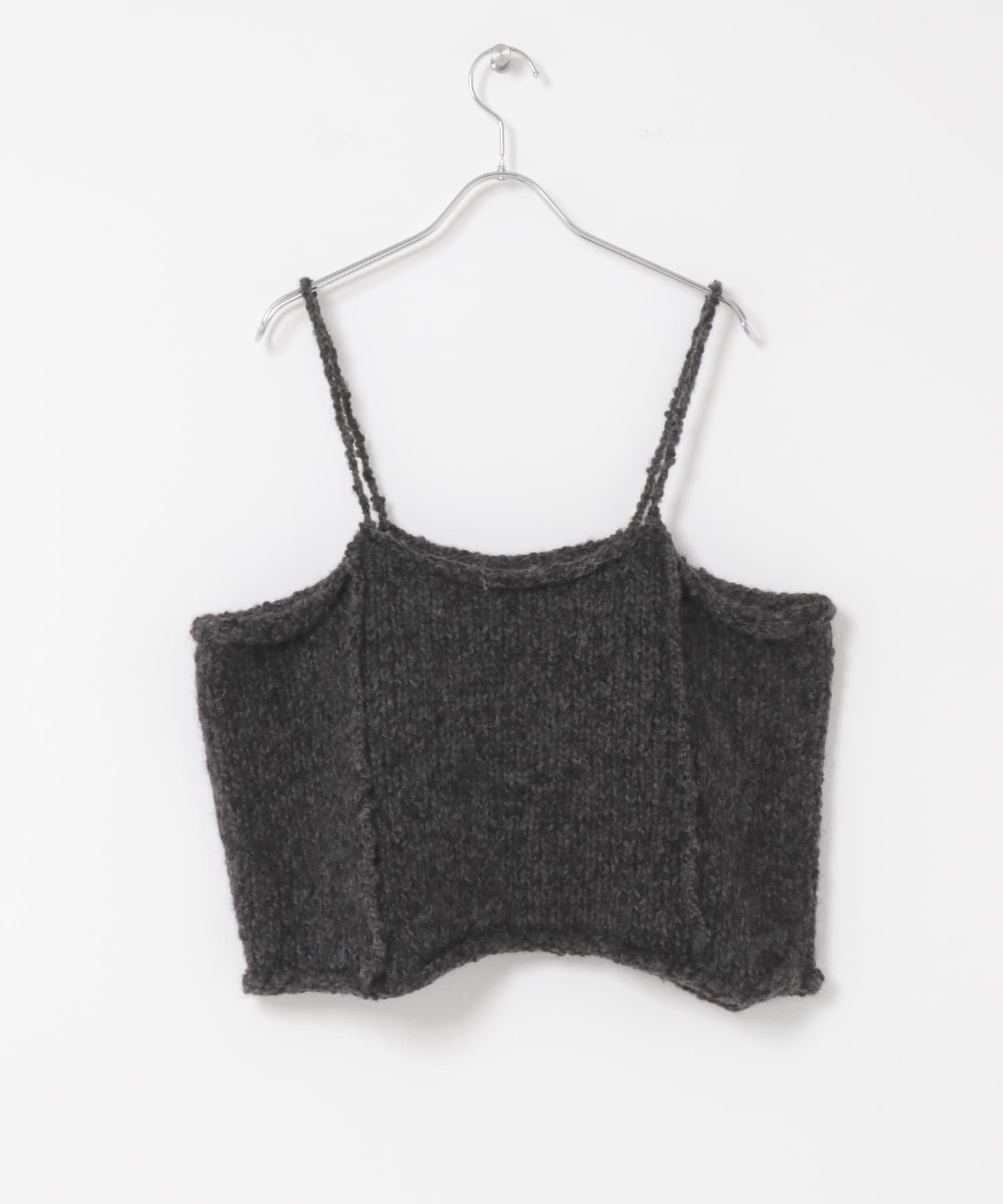アルパカウールブークレニットキャミ CHARCOAL Free