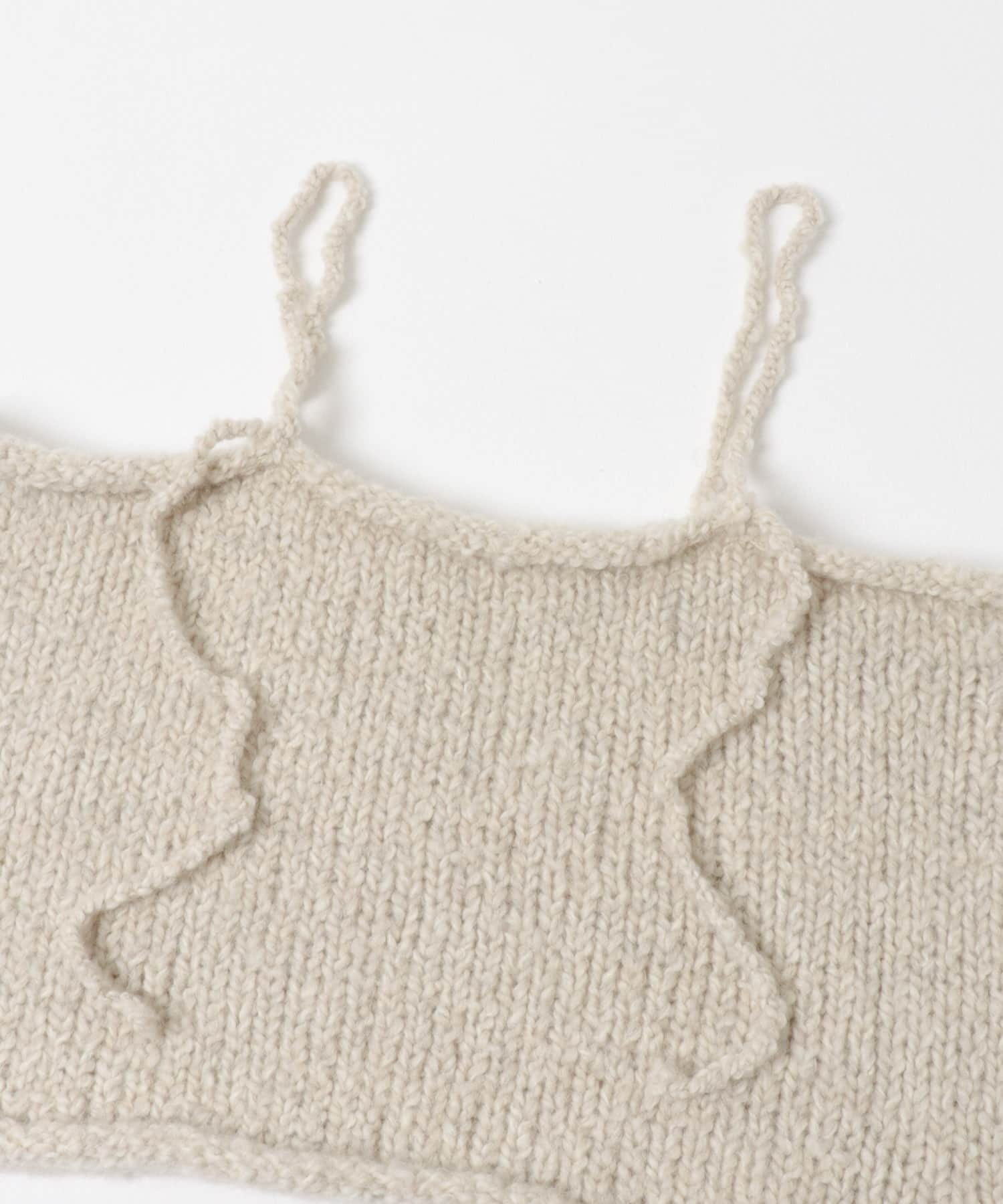 アルパカウールブークレニットキャミ L.BEIGE Free
