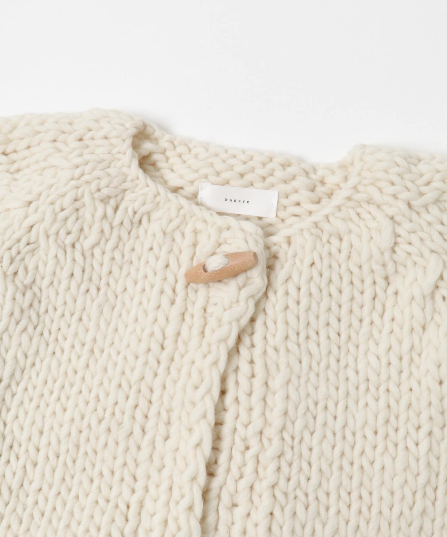 ペルートグルボタンカーディガン IVORY Free