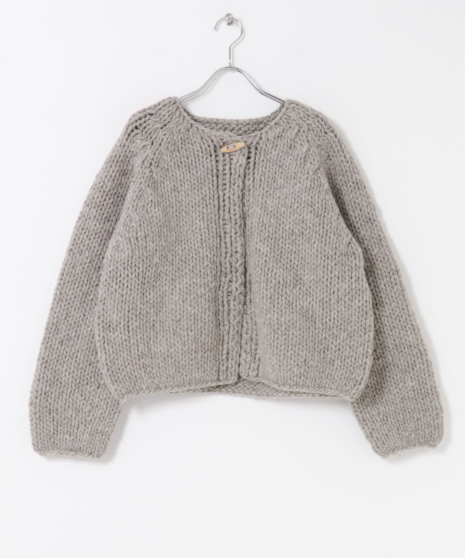 ペルートグルボタンカーディガン GRAY Free