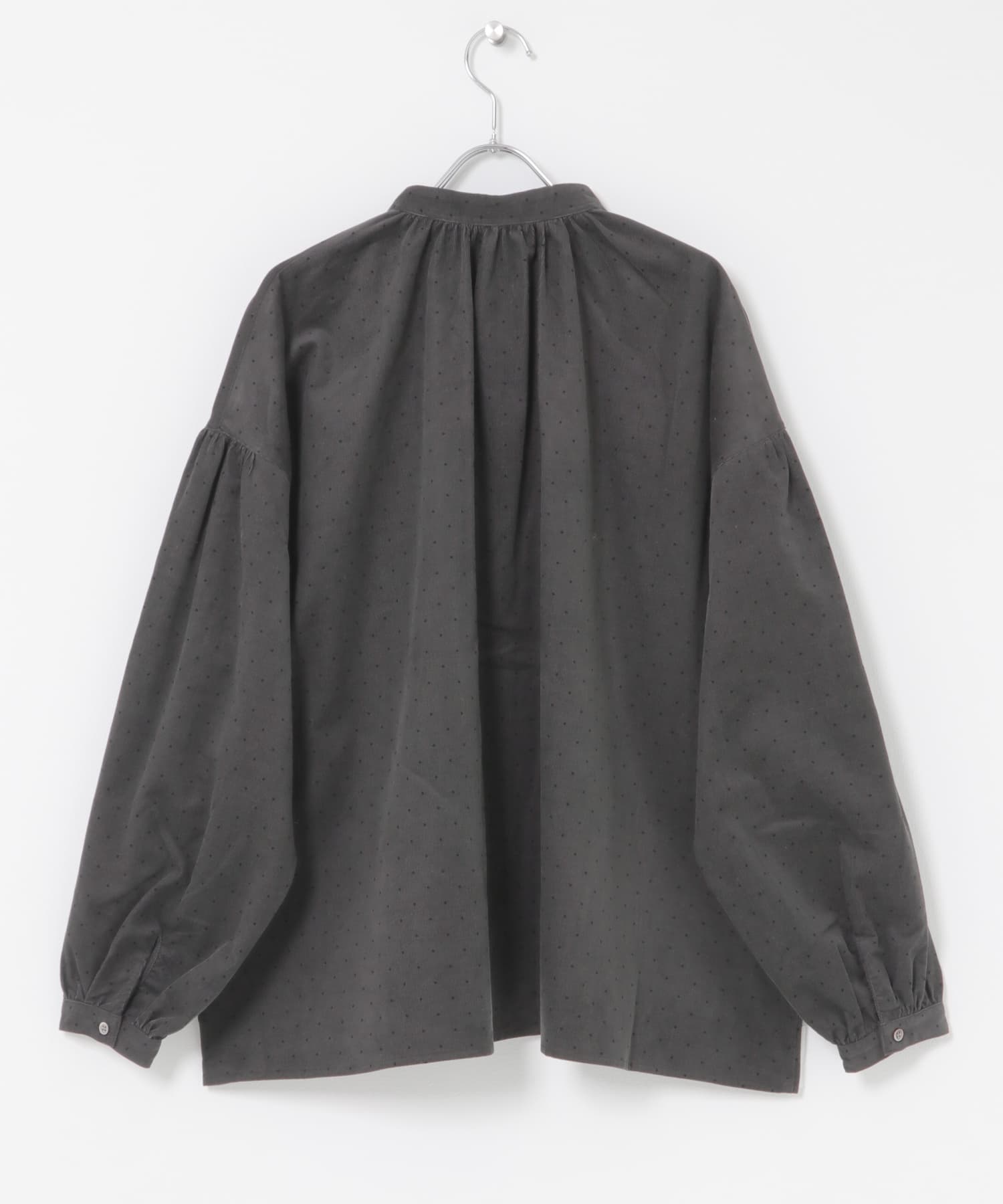 ドットコーデュロイブラウス CHARCOAL Free