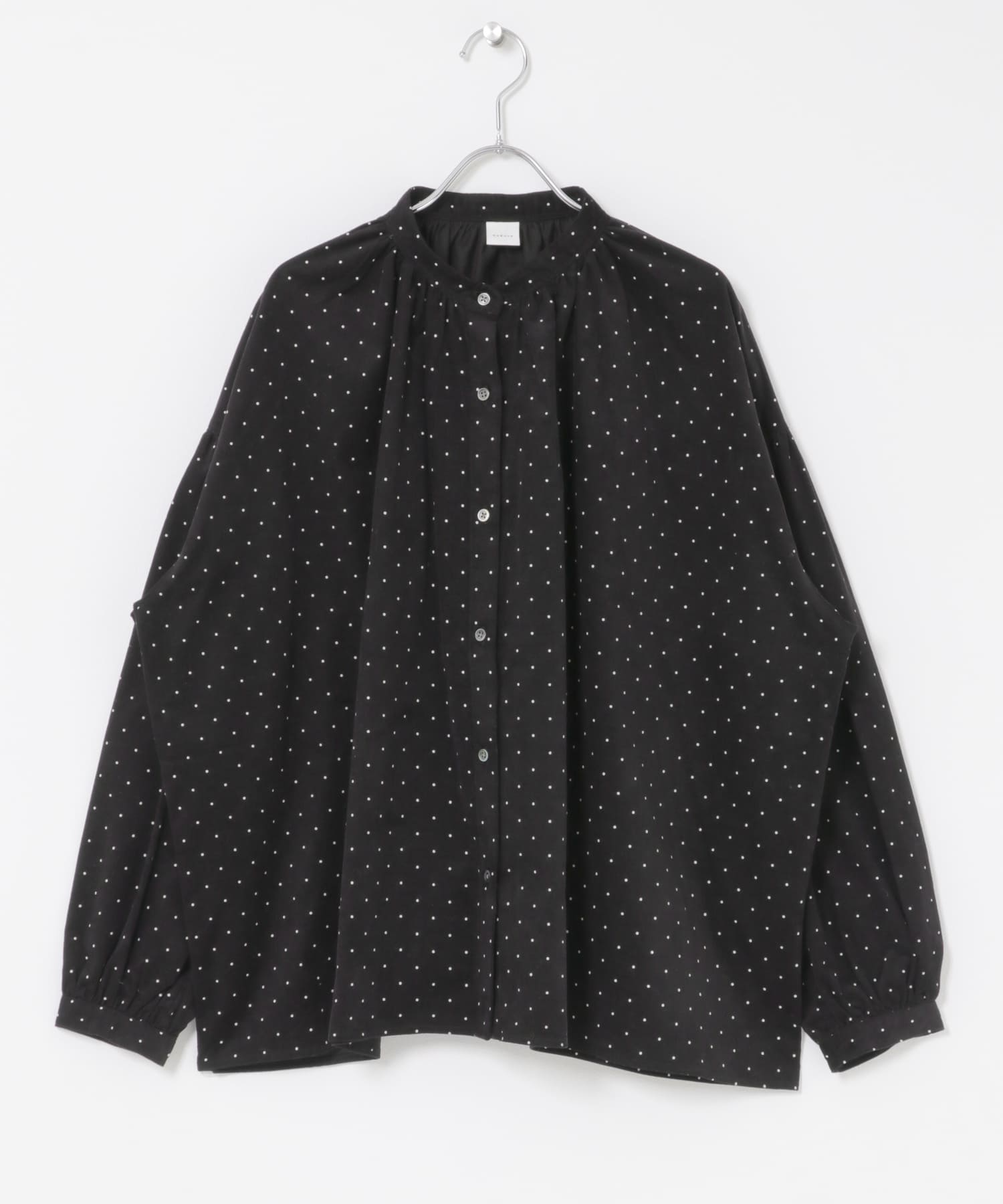 ドットコーデュロイブラウス BLACK Free