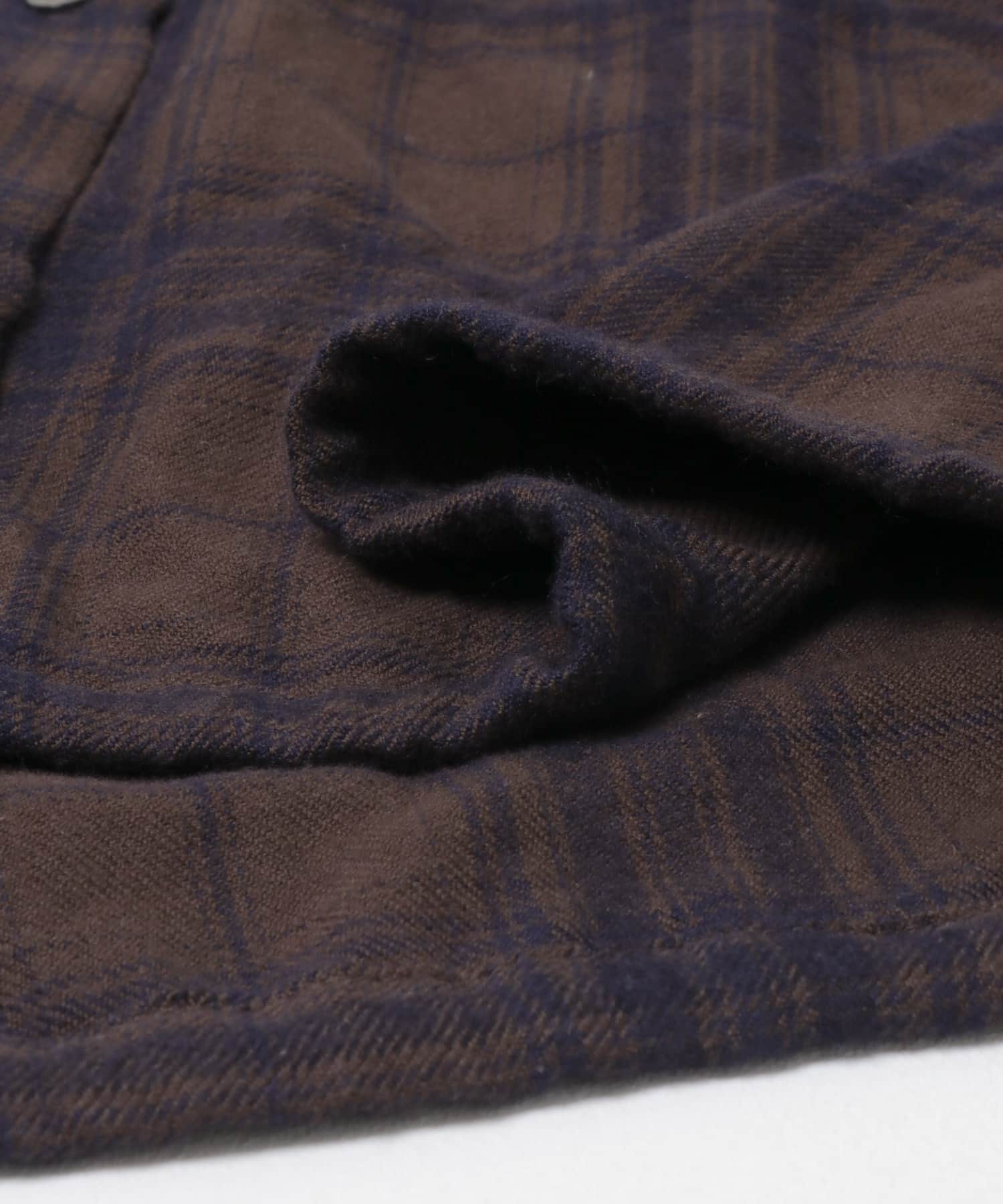 シャドーチェックドロストカーディガン BROWN Free