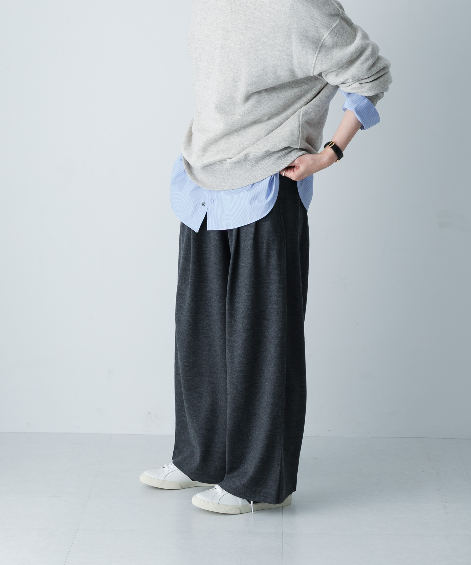 ウォッシャブルウールカットパンツ