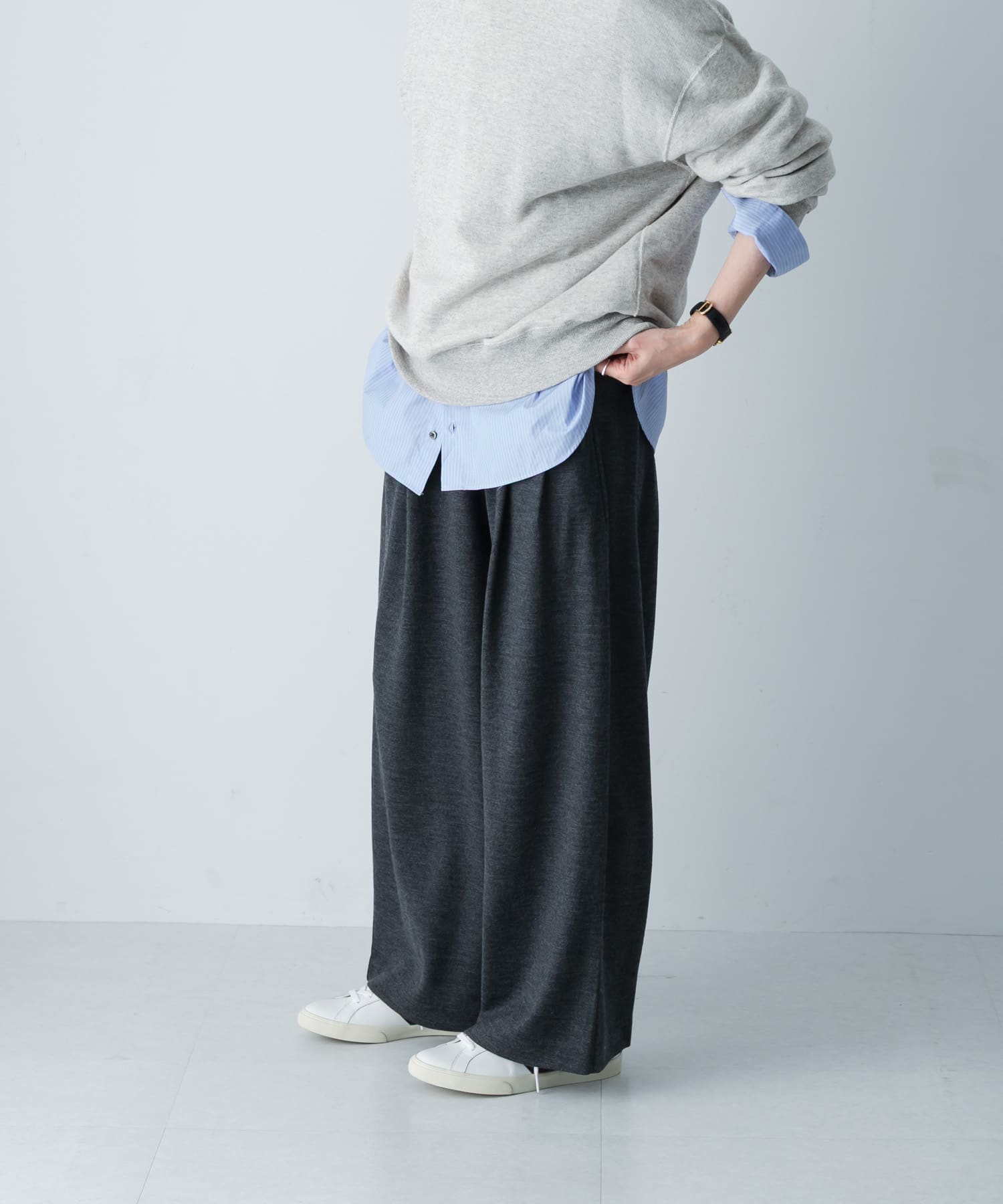 ウォッシャブルウールカットパンツ