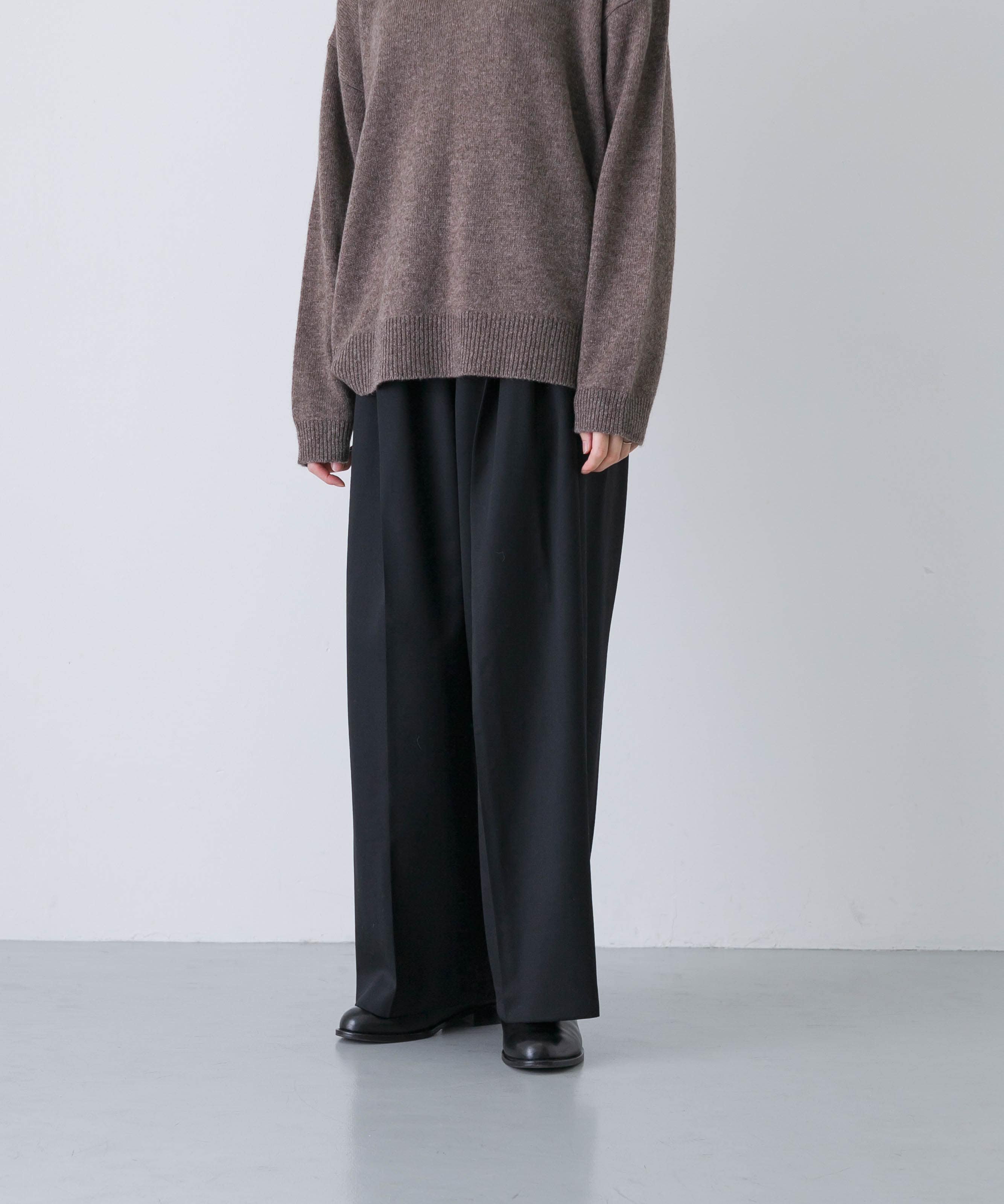 ウォッシャブルウールツイルパンツ