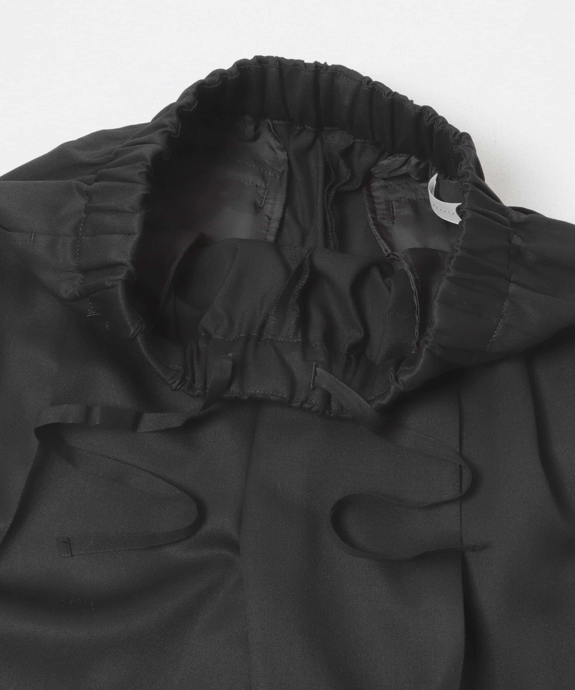 ウォッシャブルウールツイルパンツ BLACK Free