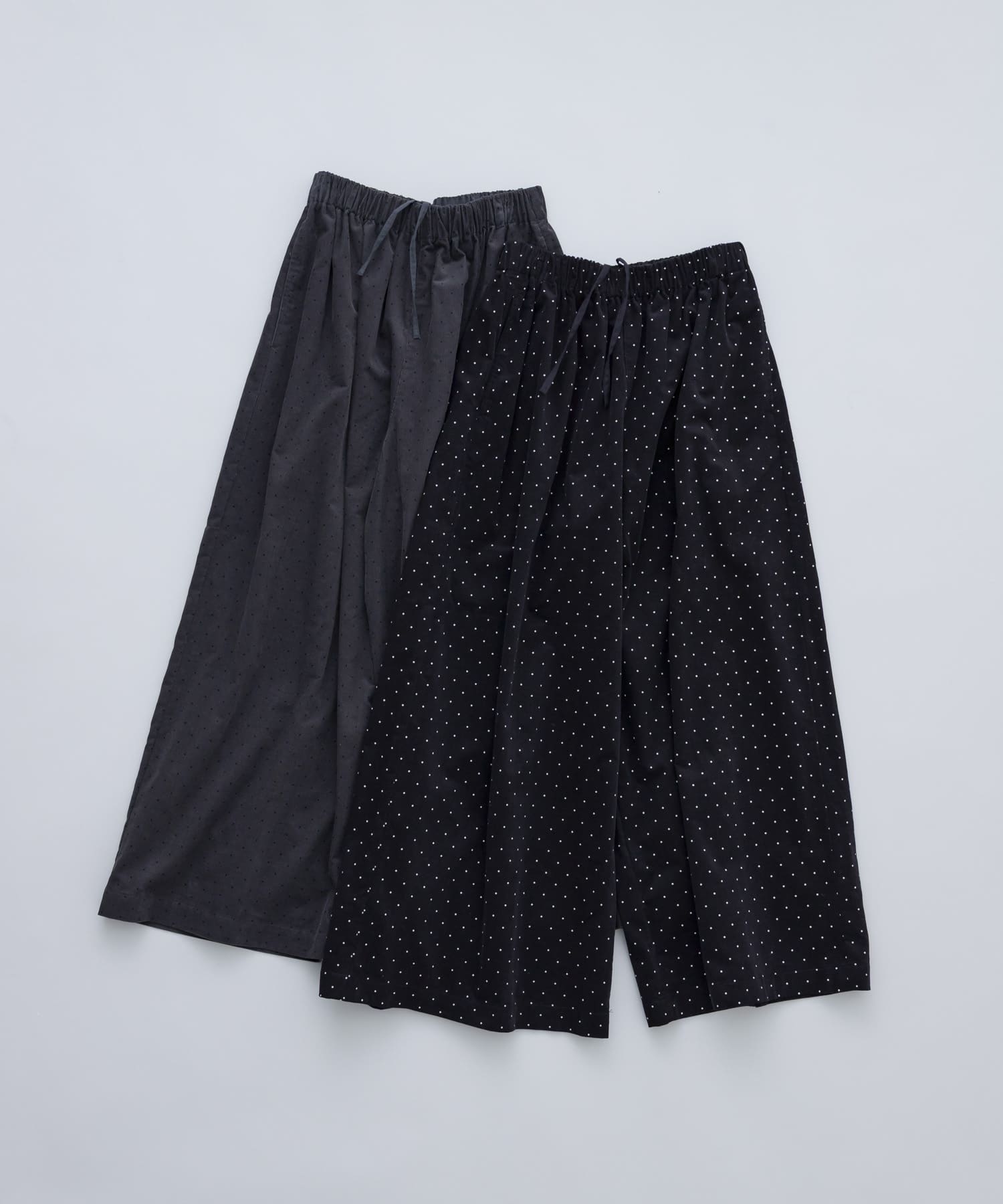 ドットコーデュロイワイドパンツ CHARCOAL Free