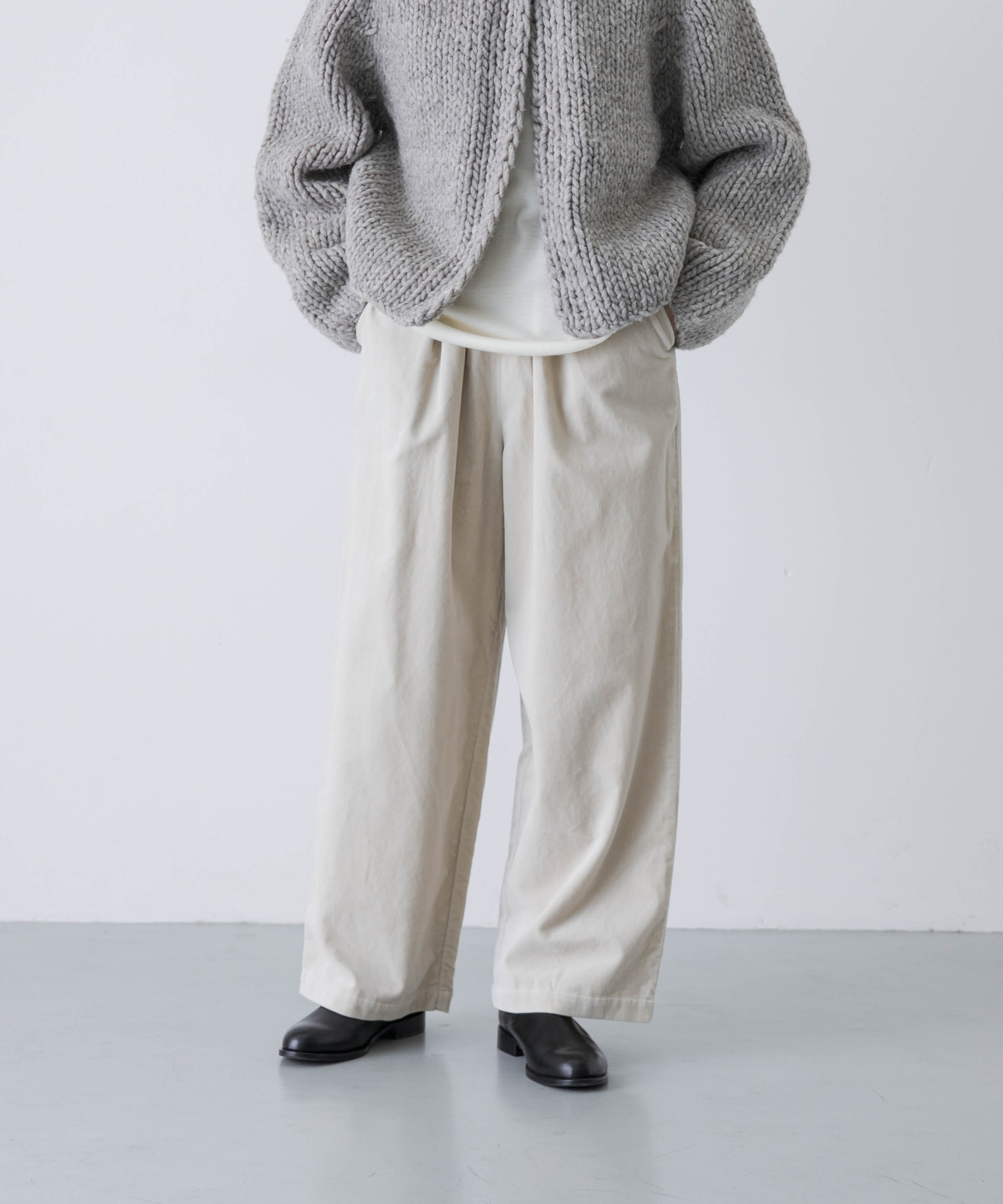 コットンベルベットイージーパンツ